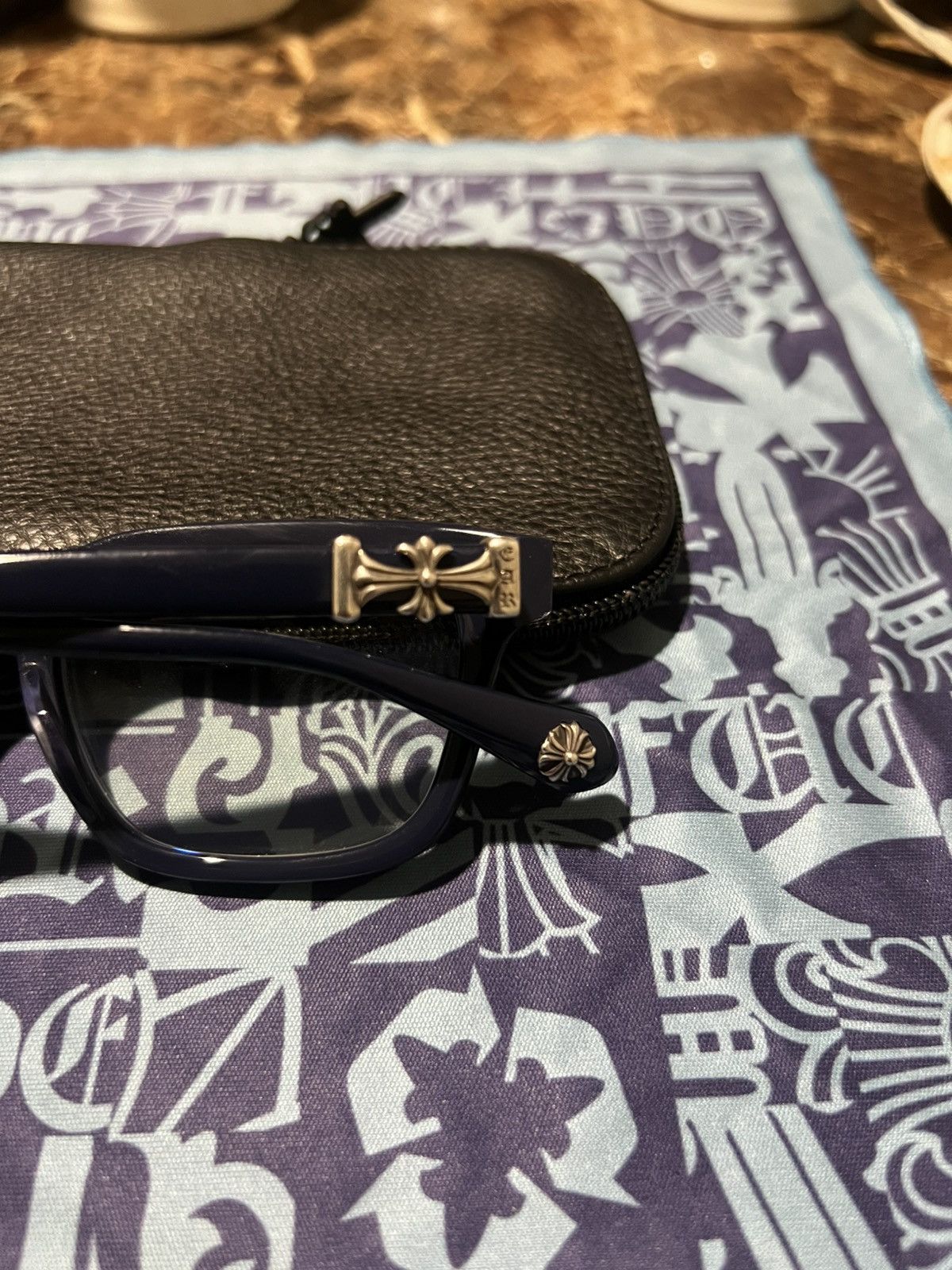 Chrome Hearts *SOLD* Chrome Hearts Cox Ucker Rare Blue Glasses Size ONE SIZE - 3 Thumbnail