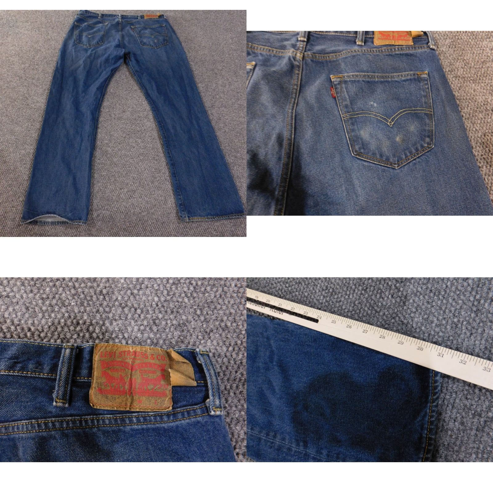 Levi's Levi's 501 Jeans Mens 38x32 Blue Straight Button Fly Denim Retro Y2K Classic Straight Jeans Mens Regular Blue Levi's 501 Retro Style Mens Size US 38 / EU 54 - 8 Thumbnail