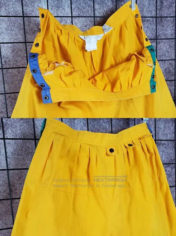 Dior Dior Summer Lemon Yellow Embroidered Cotton Shorts . Size 23" - 5 Thumbnail