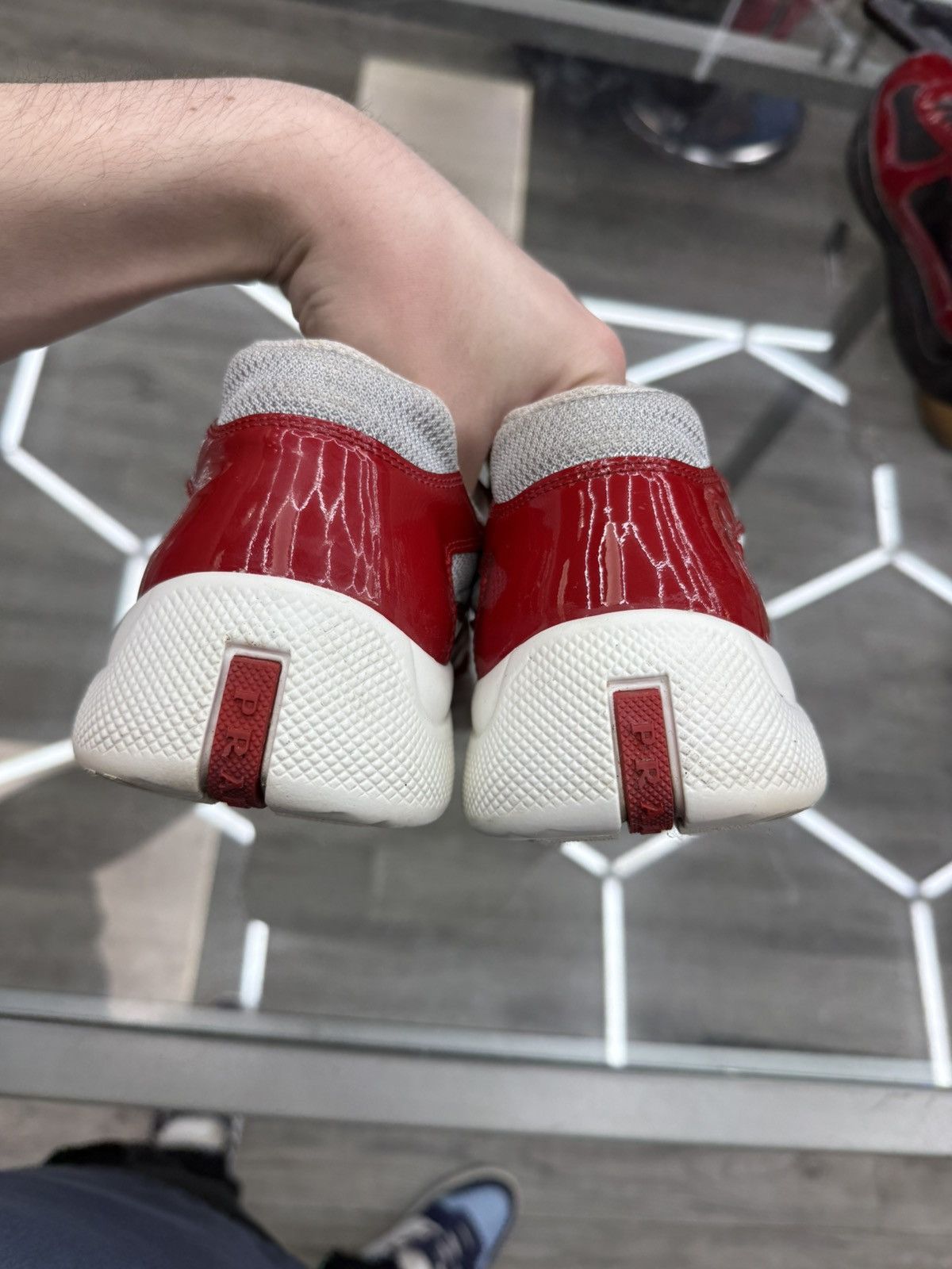 Prada Prada Cup Sneakers - Red / Grey Size US 10 / EU 43 - 5 Thumbnail