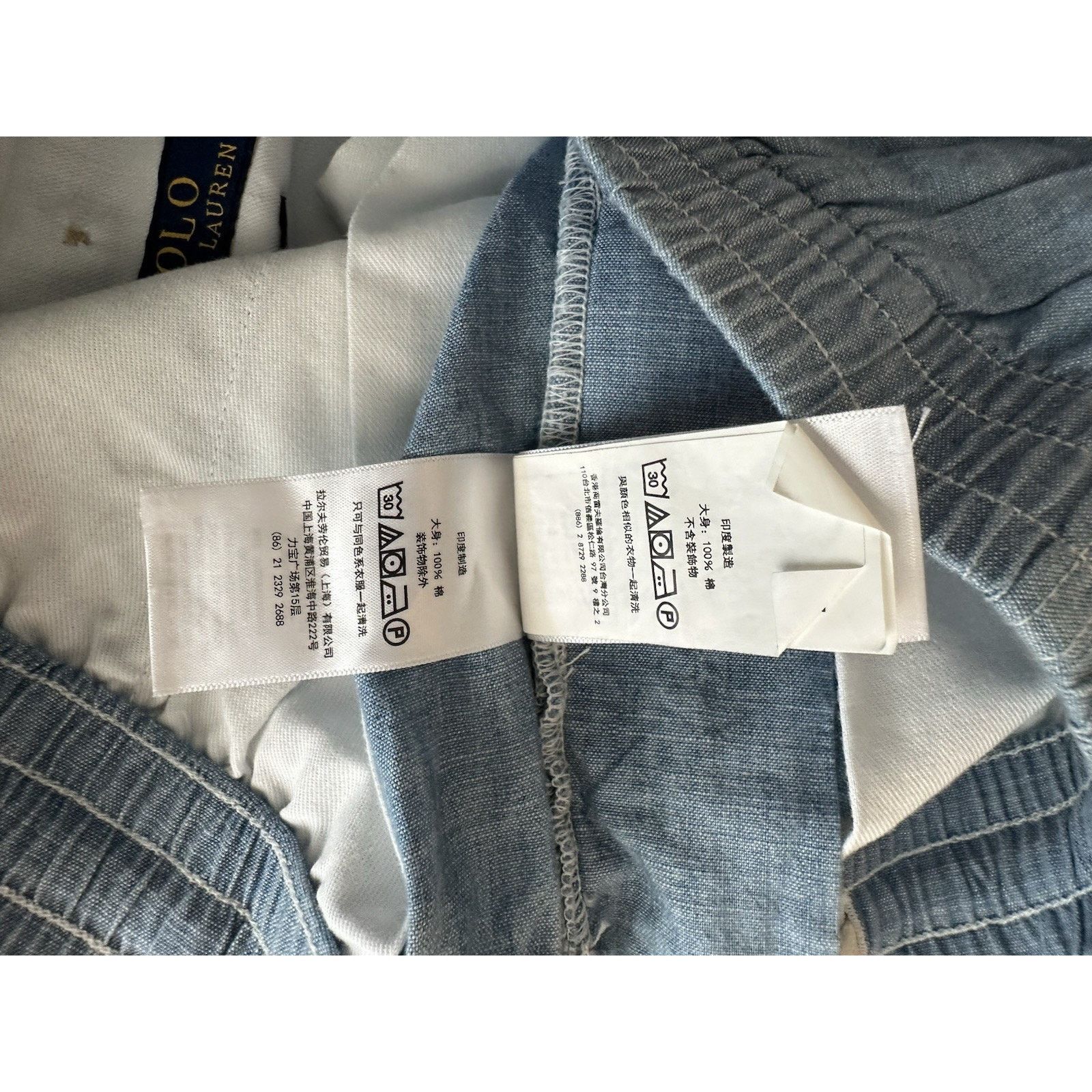 Polo Ralph Lauren Polo Ralph Lauren Prepster M Classic Fit Blue Chambray Pants Size US 30 / EU 46 - 17 Thumbnail