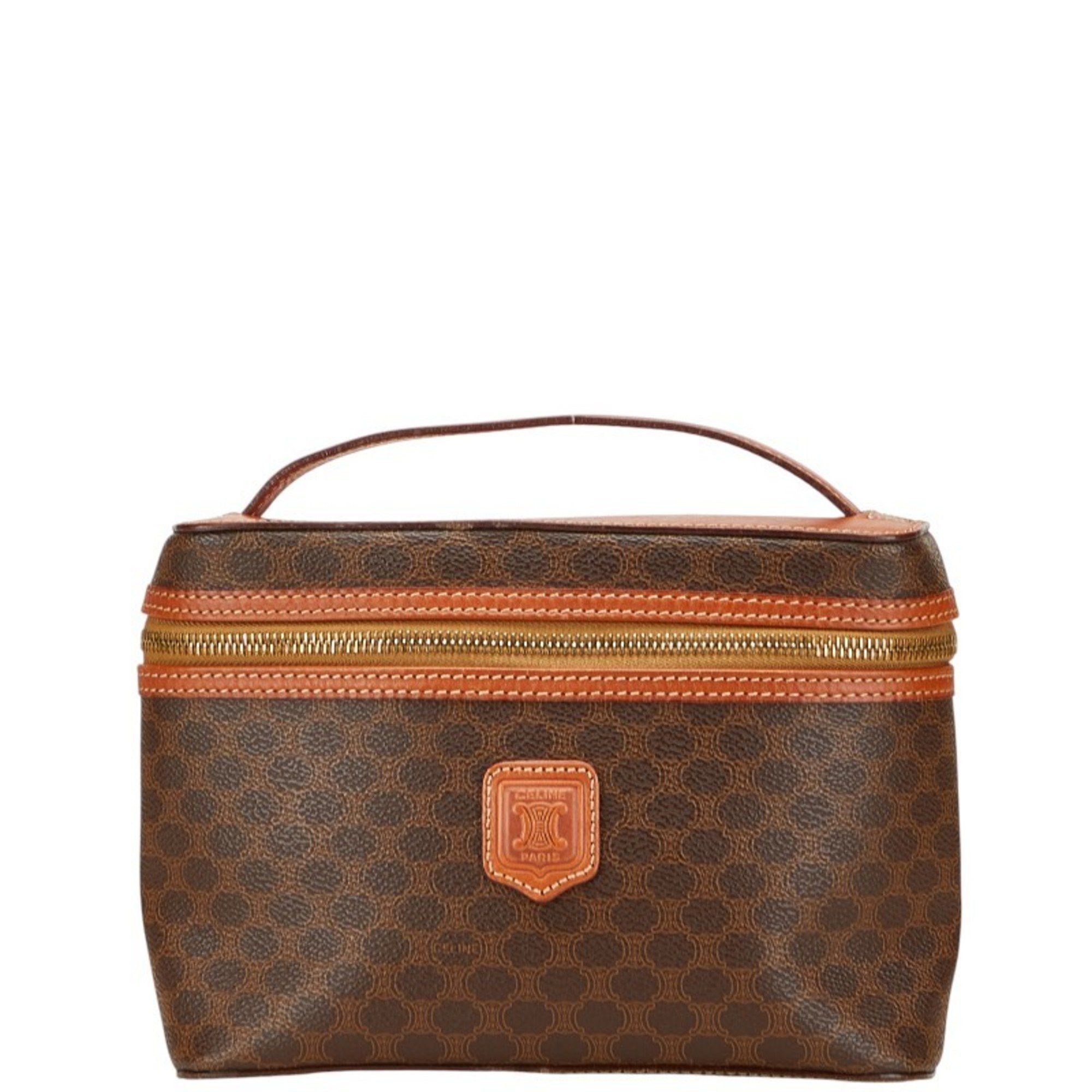 Celine Celine Macadam handbag vanity bag brown leather women's CELINE Size ONE SIZE - 1 Thumbnail