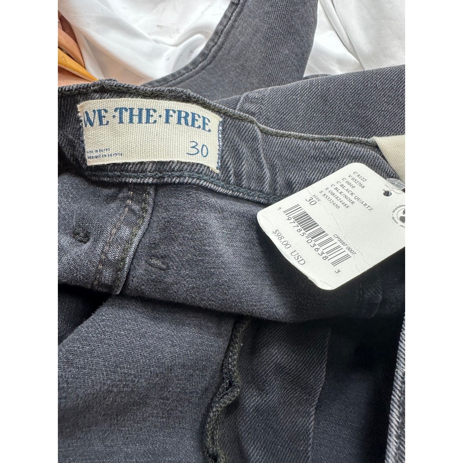 Free People Free People Beacon Mid Rise Slim Crop Jeans Black Quartz 30 Size 30" / US 8 / IT 44 - 19 Thumbnail