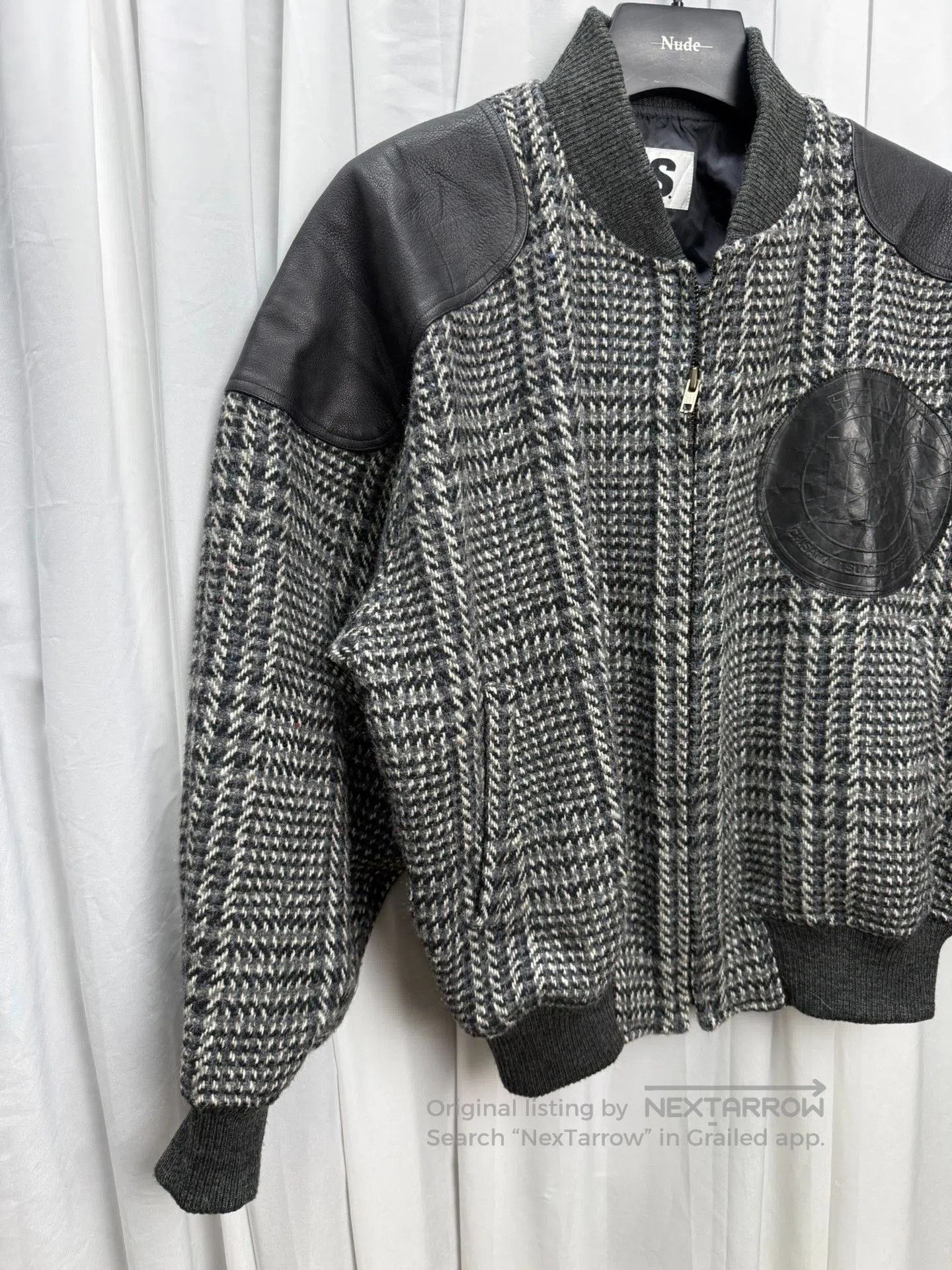 Issey Miyake Issey Sports Plaid Leather Patch Jacket. Size US XXL / EU 58 / 5 - 2 Thumbnail