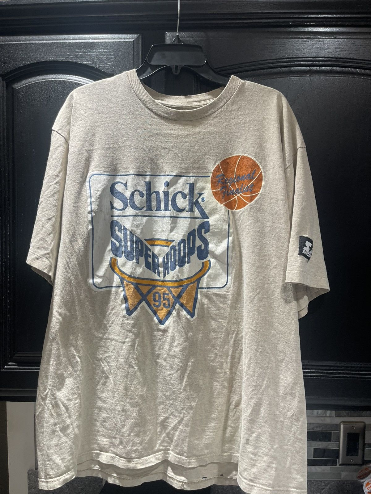 Vintage Vintage 1995 Starter x Schick “Super Hoops” shirt sz XL Size US XL / EU 56 / 4 - 1 Thumbnail