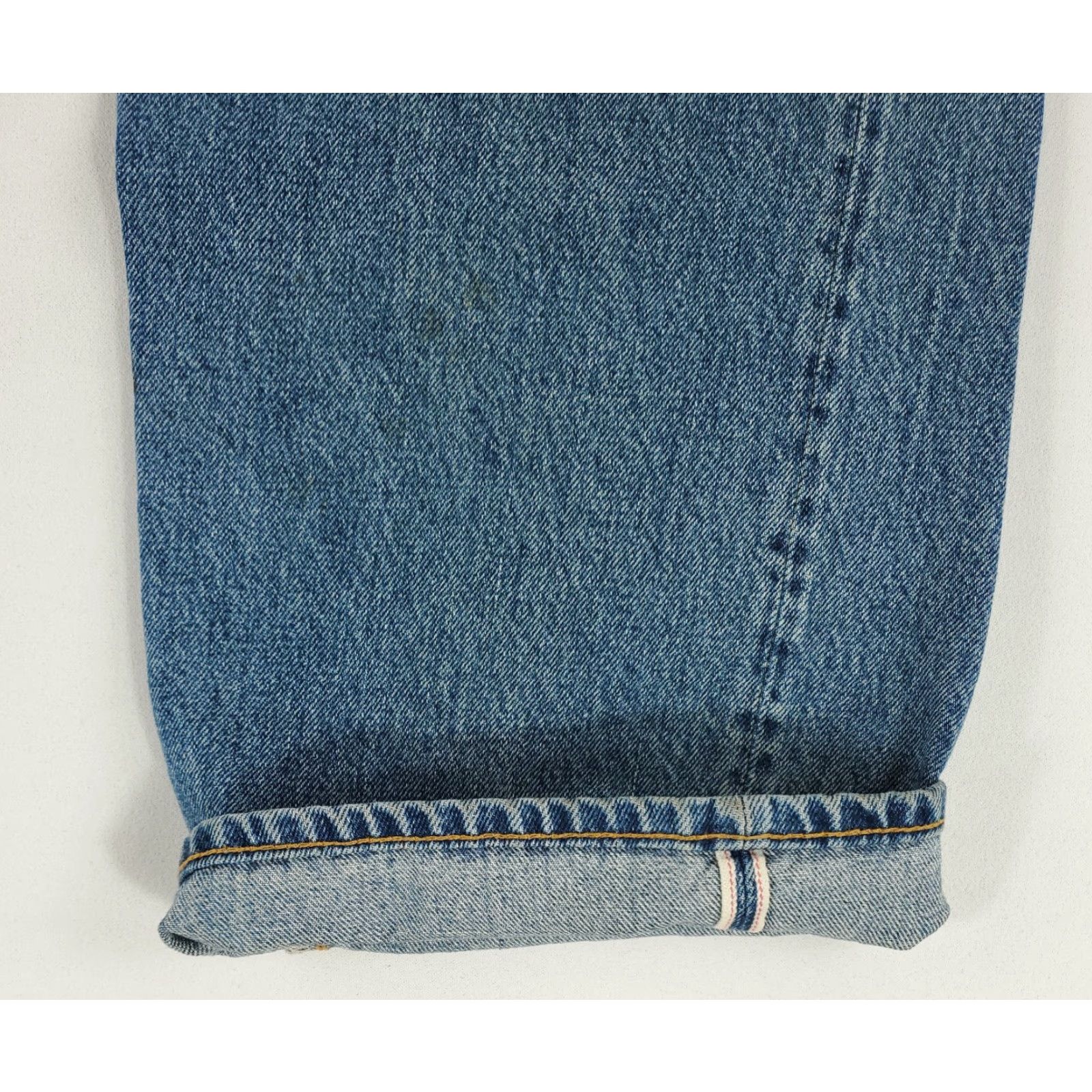 Levi's VINTAGE Levi's 501xx Jeans LVC Selvedge Blue Distressed Mens 34x34 Jeans 34 Blue 501xx 501 LVC Distressed Straight Men Size US 34 / EU 50 - 2 Thumbnail