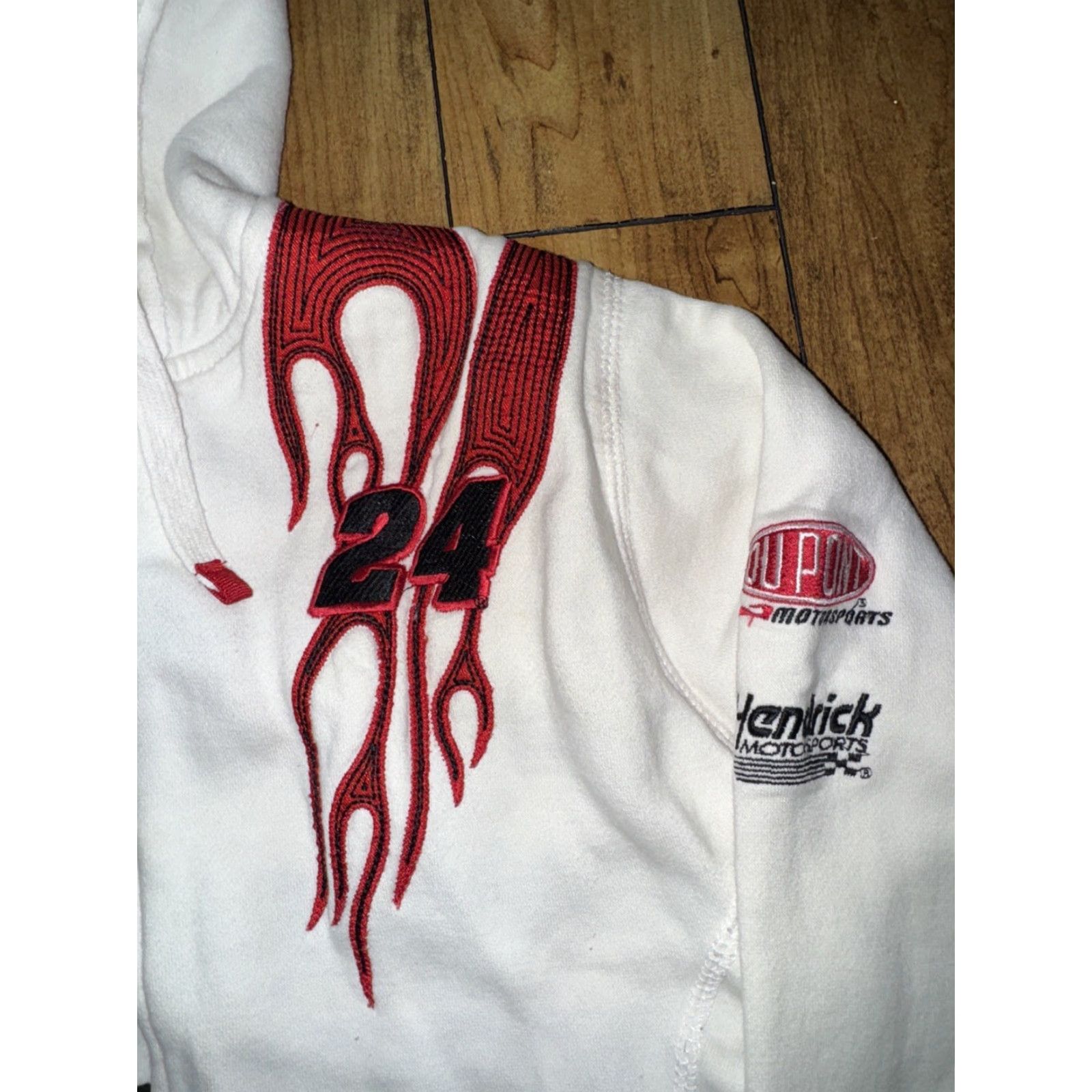 Chase Authentics VINTAGE Chase Authentic Jeff Gordon Full Zip Sweater Women M White Broken Zip Size M / US 6-8 / IT 42-44 - 2 Thumbnail