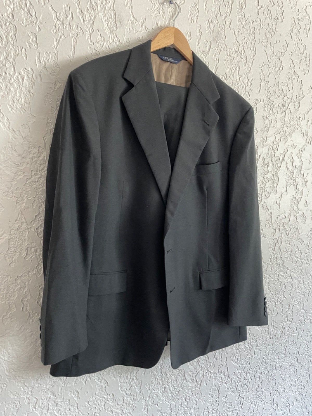 Polo Ralph Lauren 🔥 Polo Ralph Lauren® RARE 80s Earth Toned Green / Gray Suit Size 46L - 2 Thumbnail