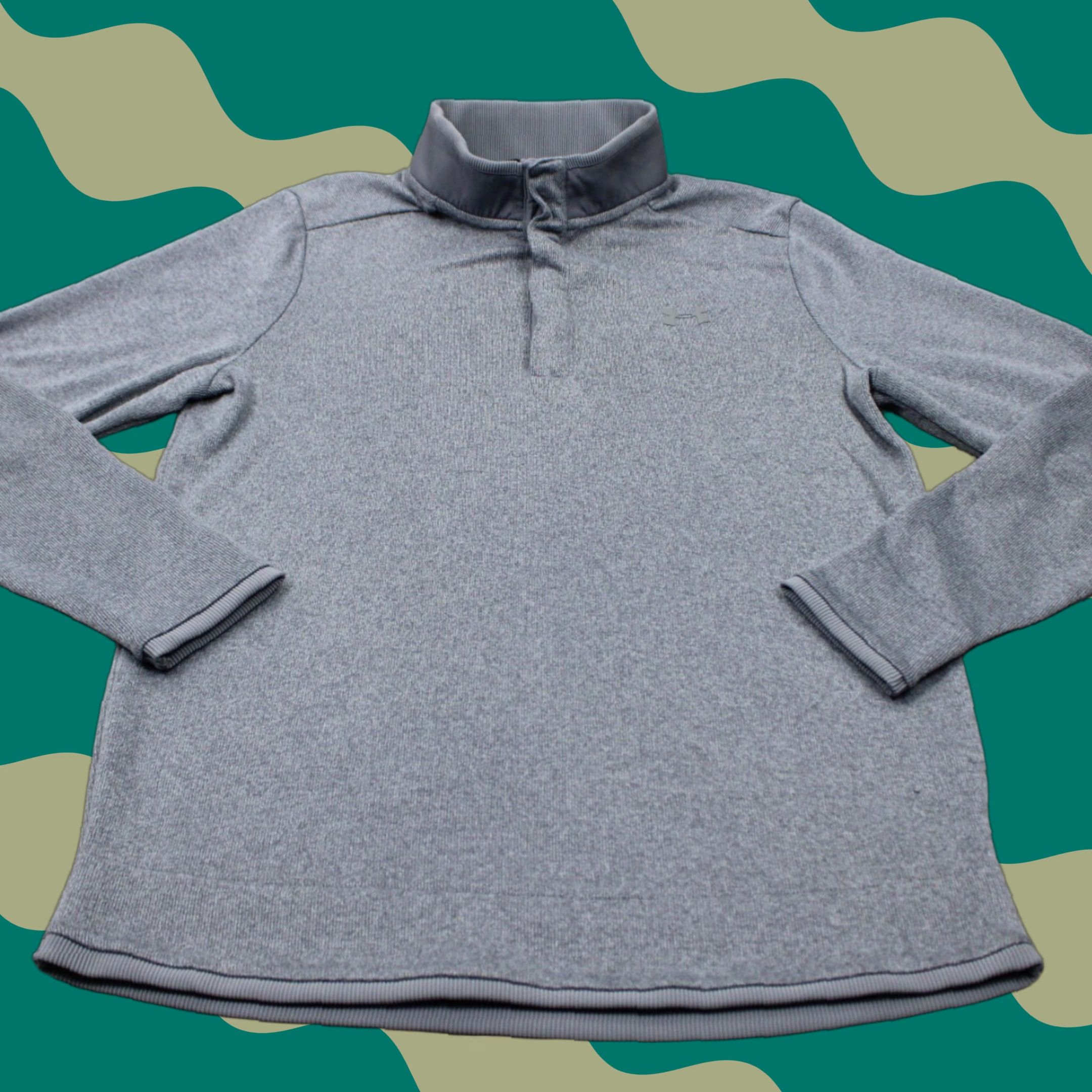 Under Armour Under Armour Sweatshirt Mens Medium Gray UA Coldgear Loose Fit 1/4 Zip L/S Jacket Style Pullover Regular Fit 1/4 Zip Sports Gear Hoodie Size US M / EU 48-50 / 2 - 1 Thumbnail