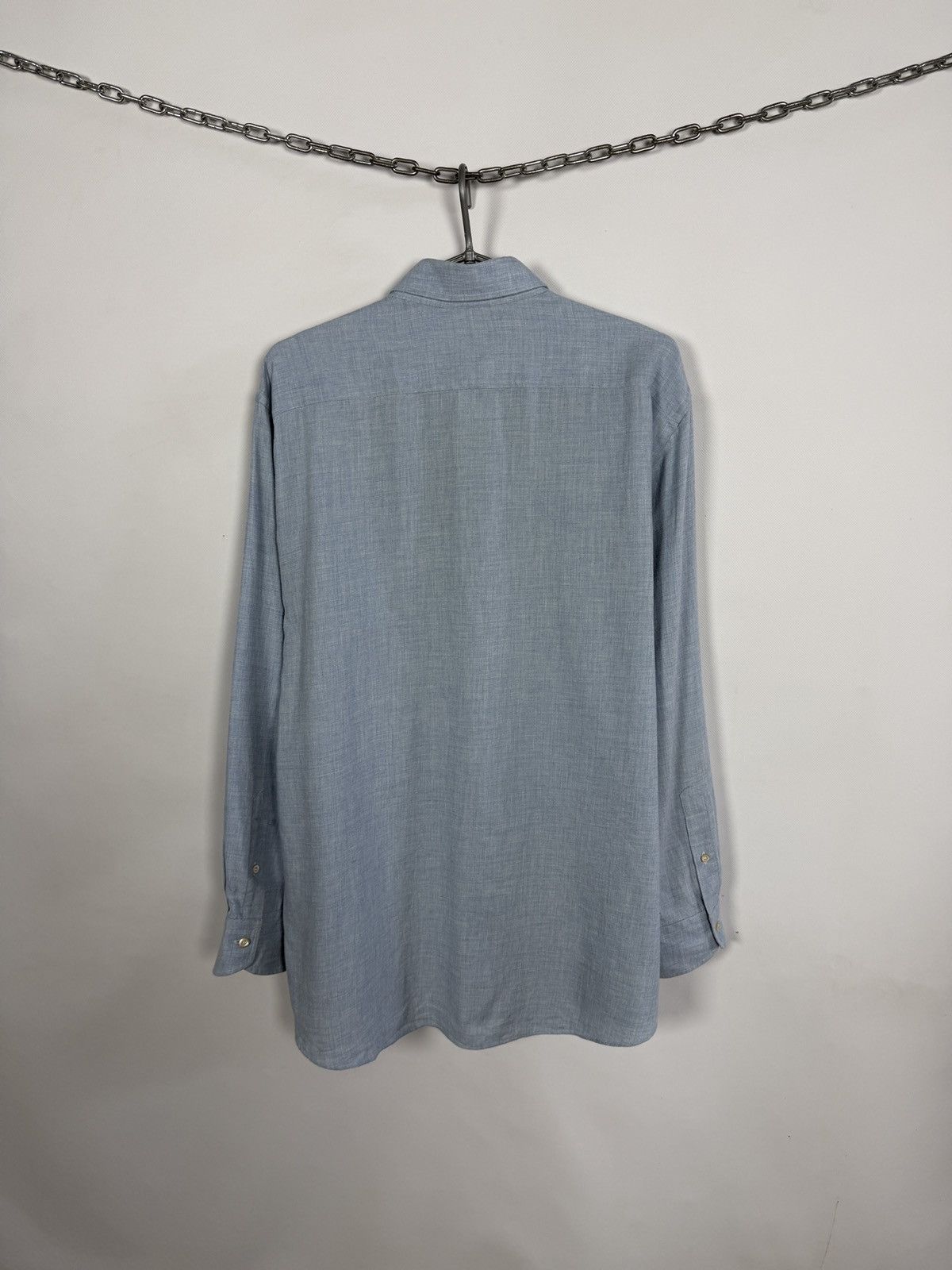 Other BRULI Swiss Made Long Sleeve Shirt Button Up Cotton / Wool Size US XL / EU 56 / 4 - 9 Thumbnail