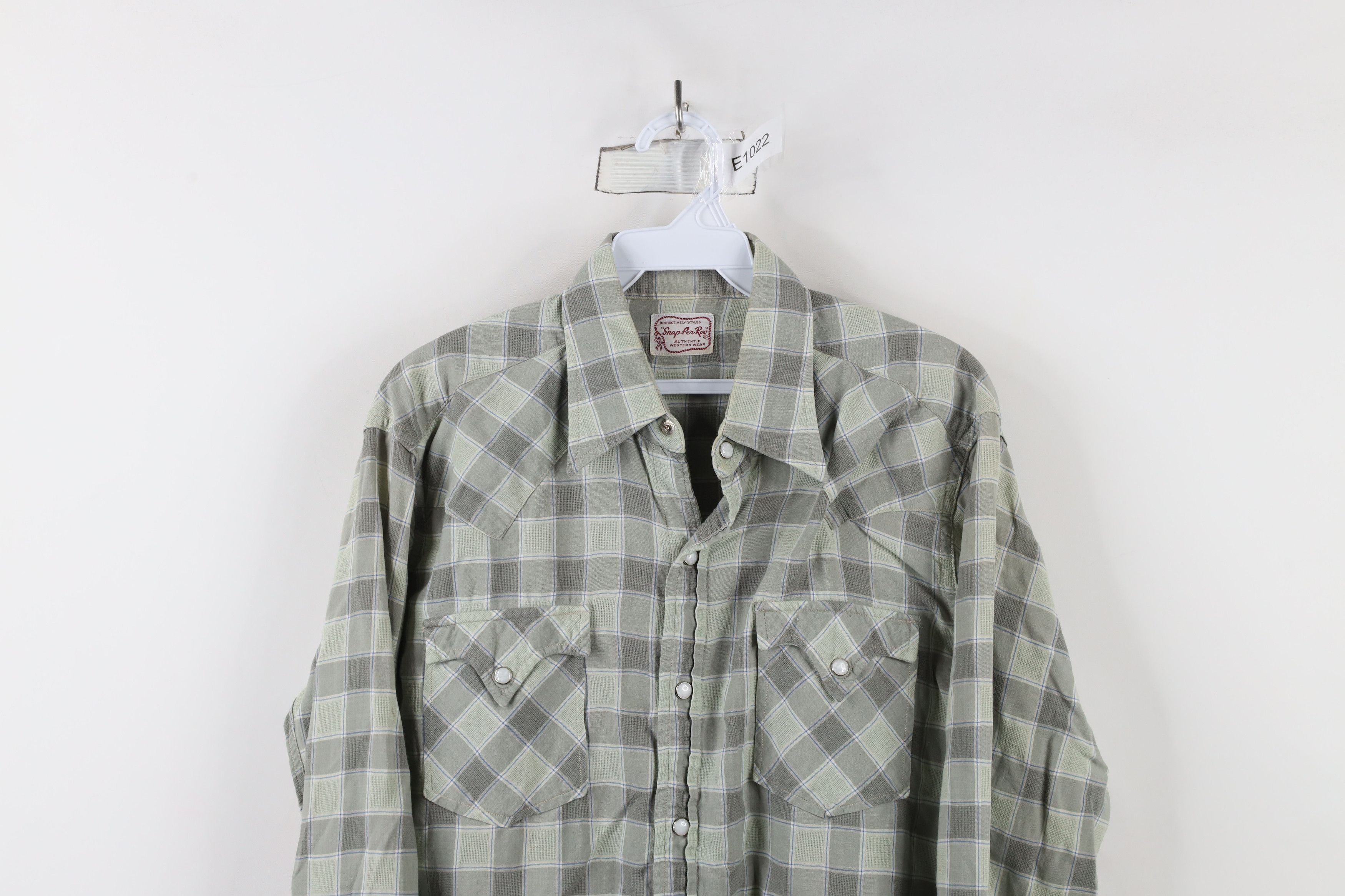 Vintage Vintage 50s 60s Rockabilly Snap Button Shirt Plaid USA Size US M / EU 48-50 / 2 - 2 Thumbnail