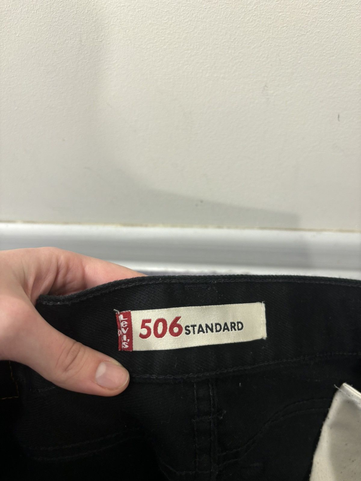 Levi's Vintage Levi’s 506 Men’s Straight Fit USA Black Denim Jeans Size US 36 / EU 52 - 20 Thumbnail
