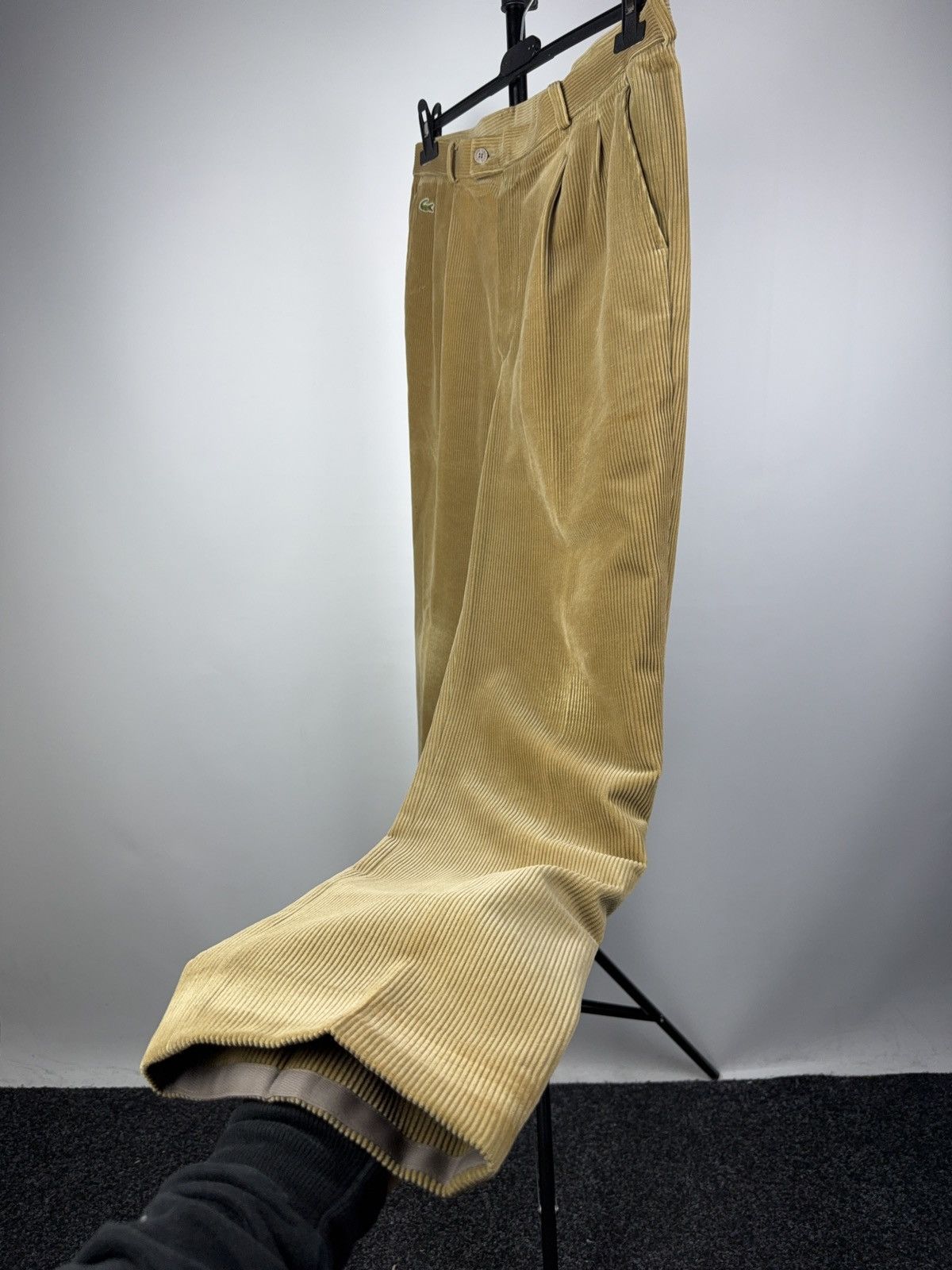 Lacoste Vintage 80s Retro Lacoste France Corduroy Pleated Pants Size US 31 - 7 Thumbnail