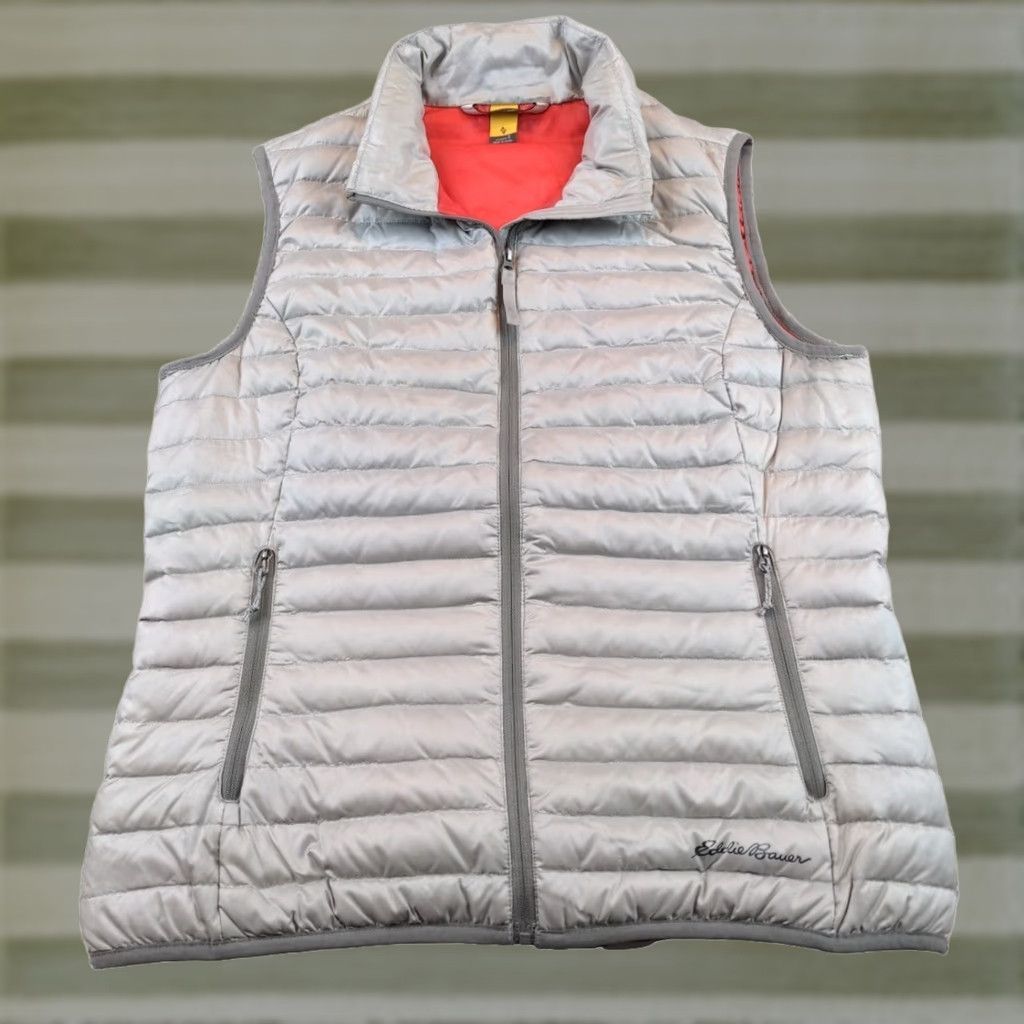 Eddie Bauer Eddie Bauer Vest Womens Small Gray Down Puffer Quilted Zip Sleeveless EB700 Regular Fit Casual Winter Womens Size S / US 4 / IT 40 - 1 Thumbnail