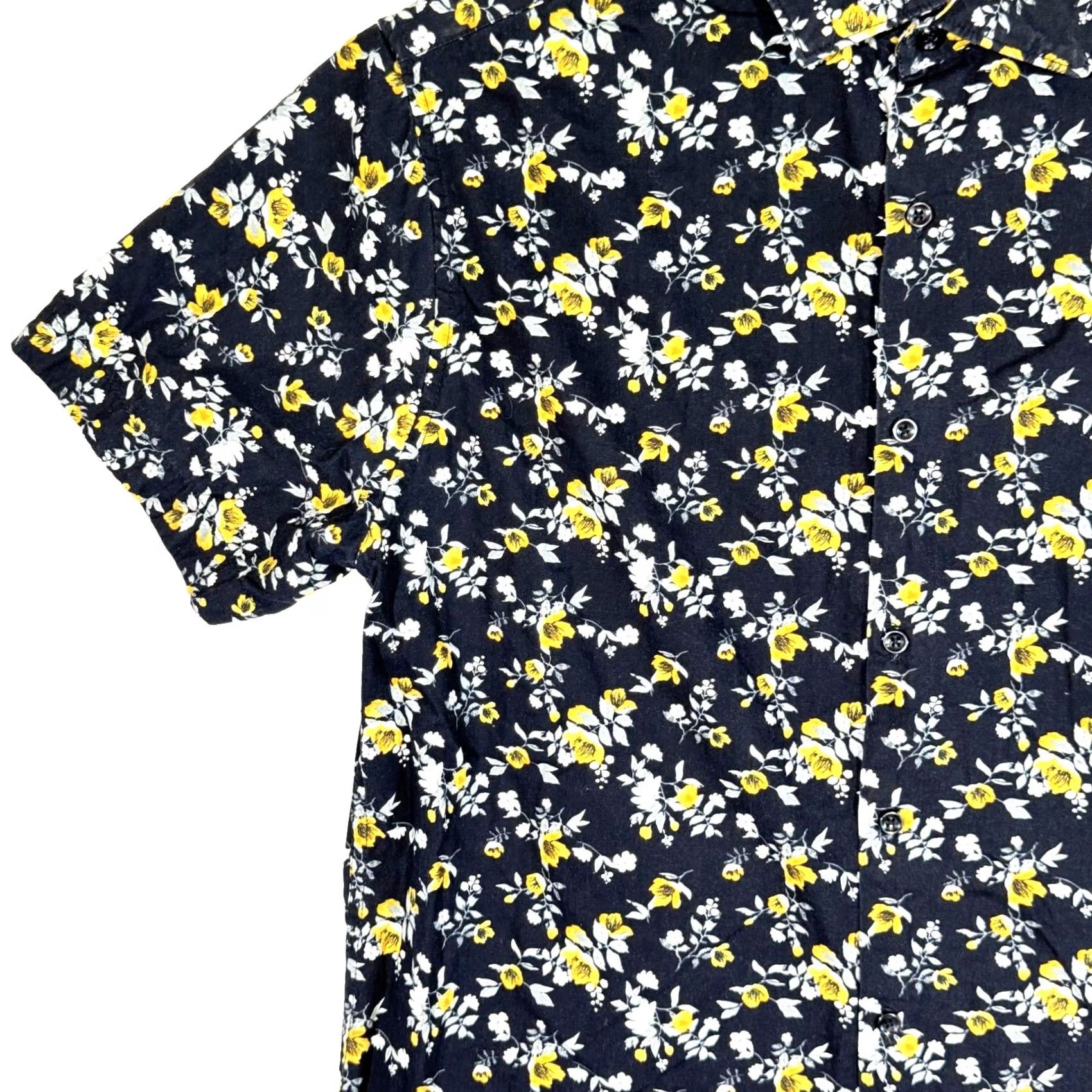 Vintage Cactus Man Shirt Men M Black Floral 100 Percent Cotton Short Sleeve Button Up Size US M / EU 48-50 / 2 - 3 Thumbnail
