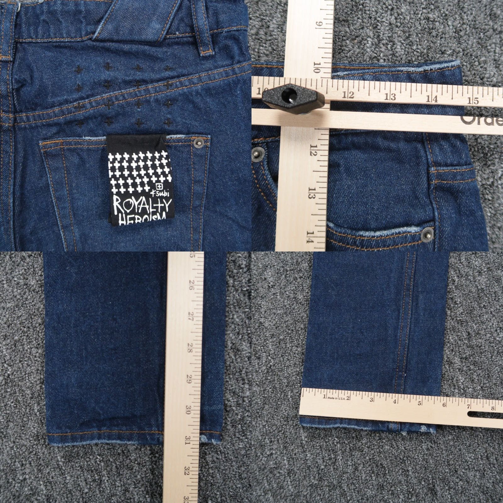 Ksubi KSUBI Jeans Mens 30x31 Blue Chitch Real Deal Denim Button Fly Tapered Jeans Men's Regular 5-Pocket Blue Denim Vintage No N/A Size US 30 / EU 46 - 8 Thumbnail