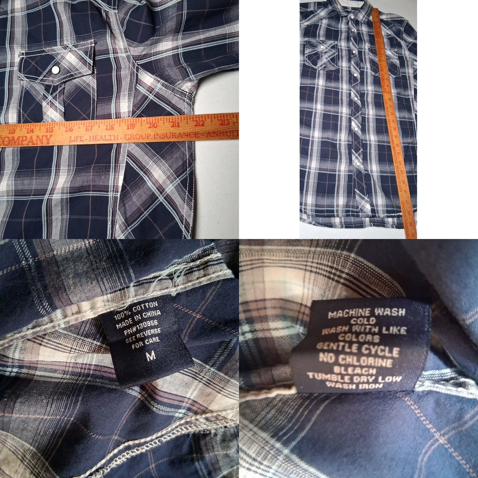 Vintage VINTAGE Red Snap Clothing Company Western Shirt Pair Men Medium Plaid Red Blue Ranch NEW Size US M / EU 48-50 / 2 - 8 Thumbnail