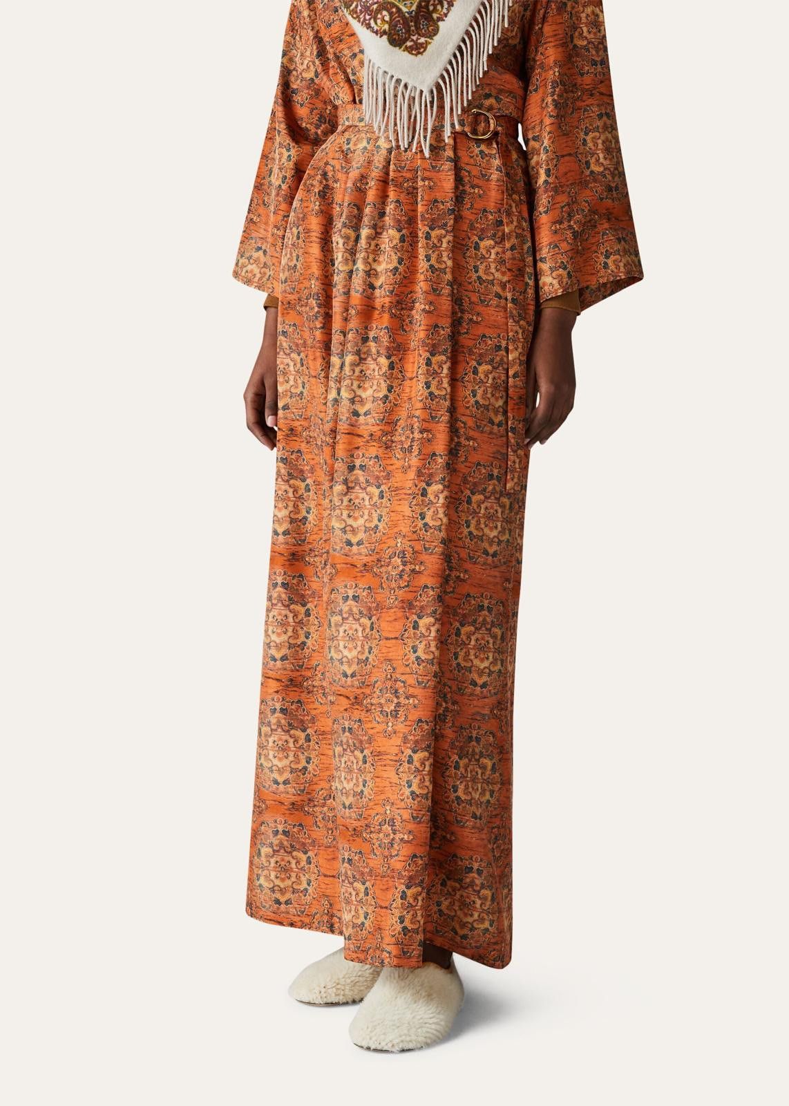 Loro Piana o1srvl11e1224 Rosette Silk Athina Skirt in Multicolor Size 27" / US 4 / IT 40 - 3 Thumbnail