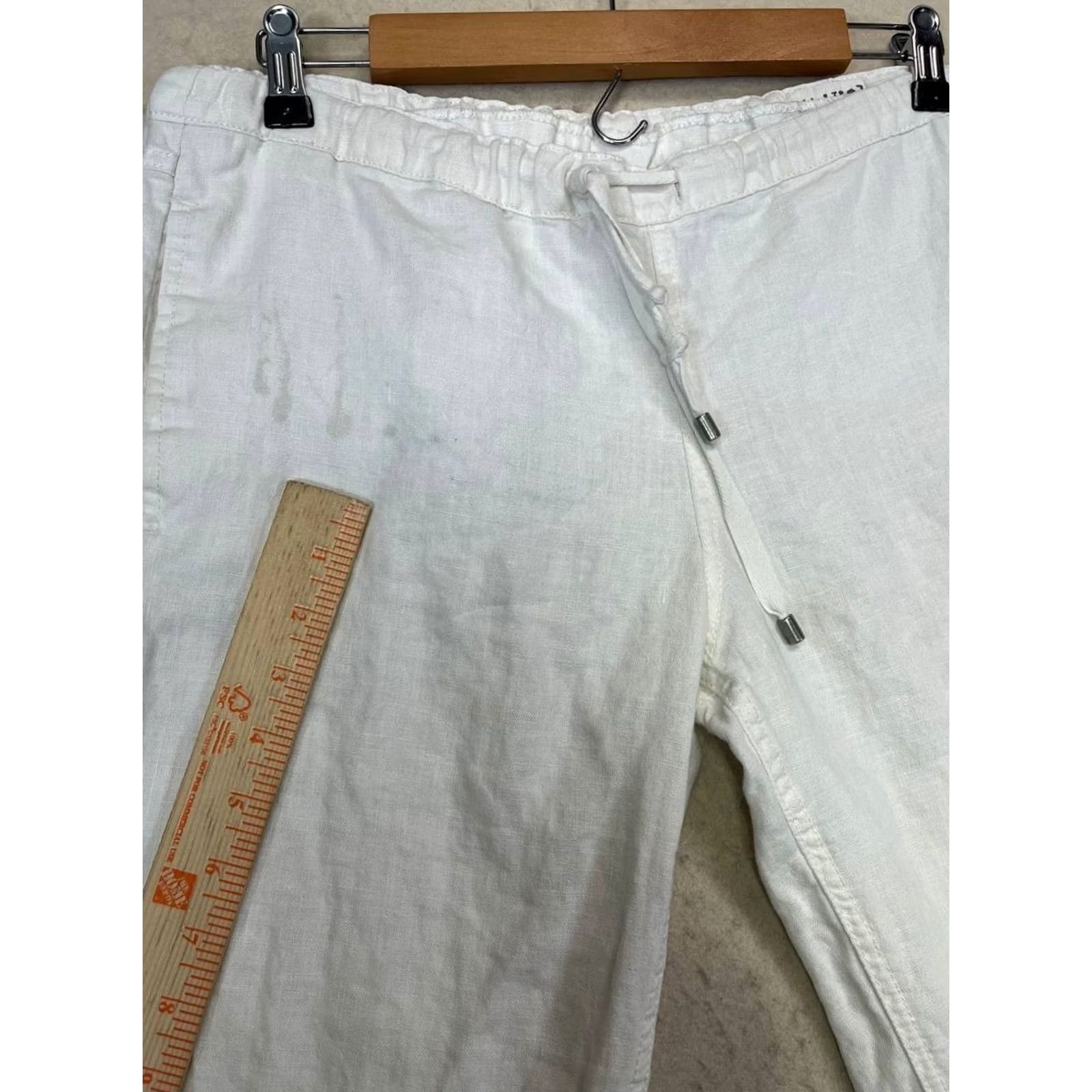 Vintage BLANKNYC White Linen Drawstring Wide Leg Pants Size 26 Women Size 26" / US 2 / IT 38 - 6 Thumbnail
