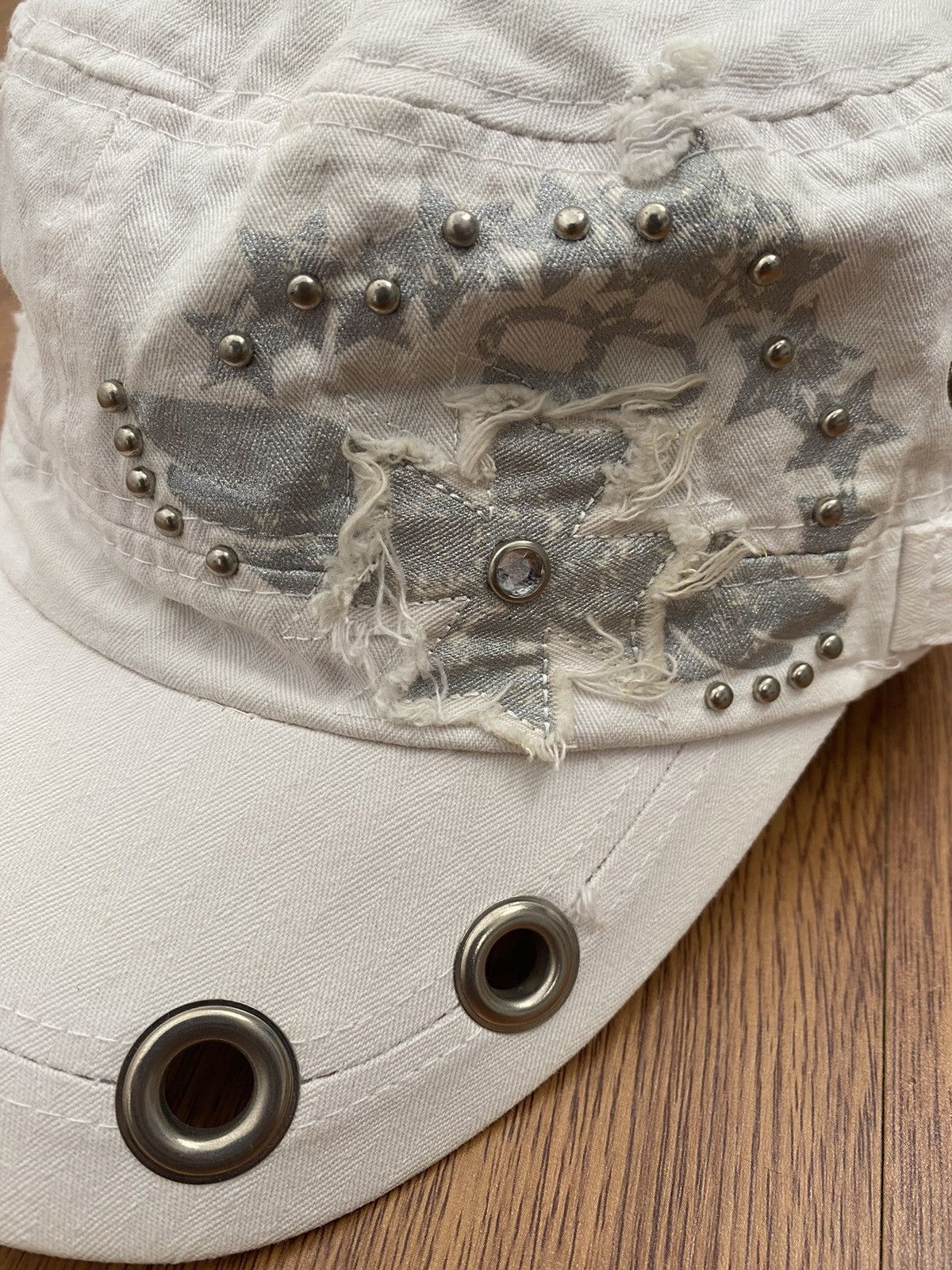 If Six Was Nine × Japanese Brand × Le Grande Bleu (L.G.B.) Studded ringer patrol cap Size ONE SIZE - 3 Thumbnail