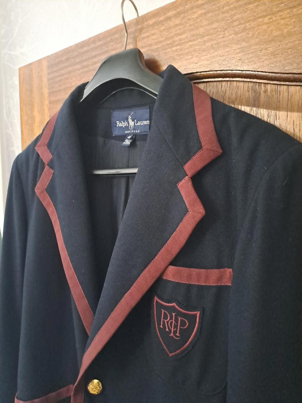 Polo Ralph Lauren Vintage Ralph Lauren 80s Wool Crest Blazer Made USA Size 12 Size M / US 6-8 / IT 42-44 - 9 Thumbnail