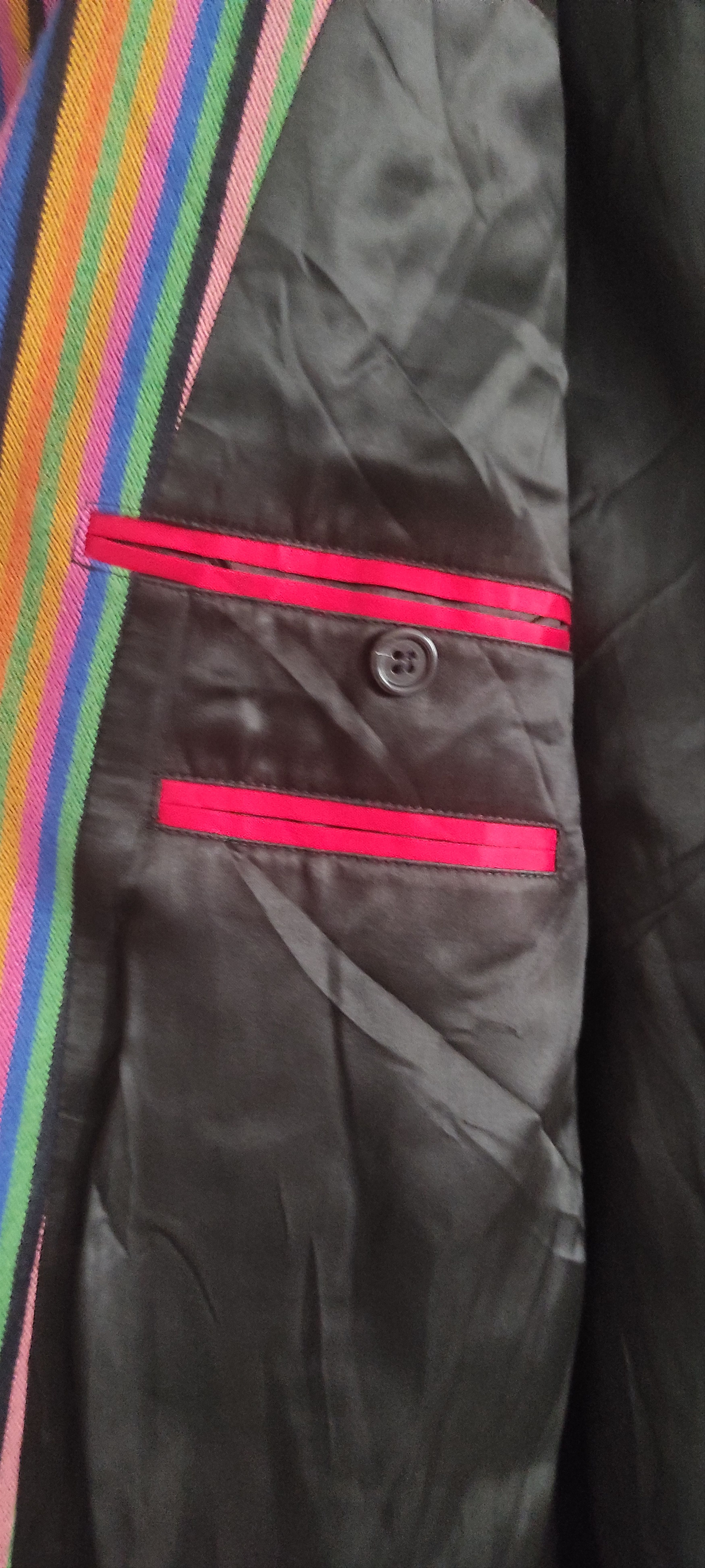 Hugo × Hugo Boss Hugo Boss Women Coat Fitted Velvet Multicolor Stripe Italian Size L / US 10 / IT 46 - 8 Thumbnail