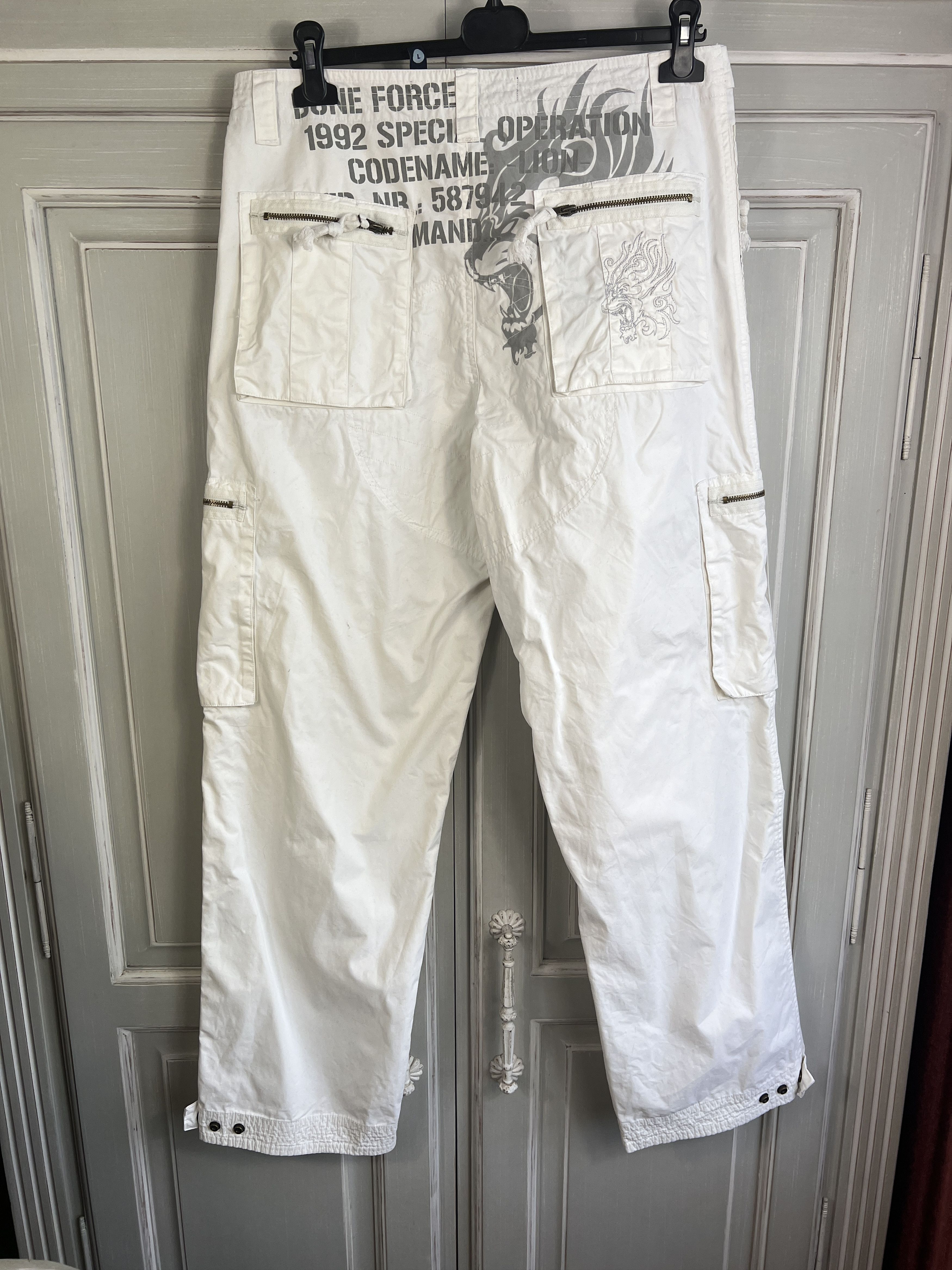 Vintage FISHBONE AVANTGARDE PANTS TRIBLE DRAGONS AVANTGARDE CARGO Size US 34 / EU 50 - 3 Thumbnail