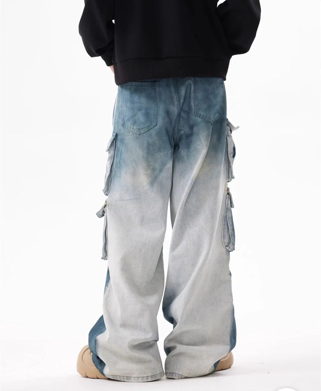 Japanese Brand Retro Tie Dye Gradual Change Structure Pocket Jeans Size US 29 - 6 Thumbnail
