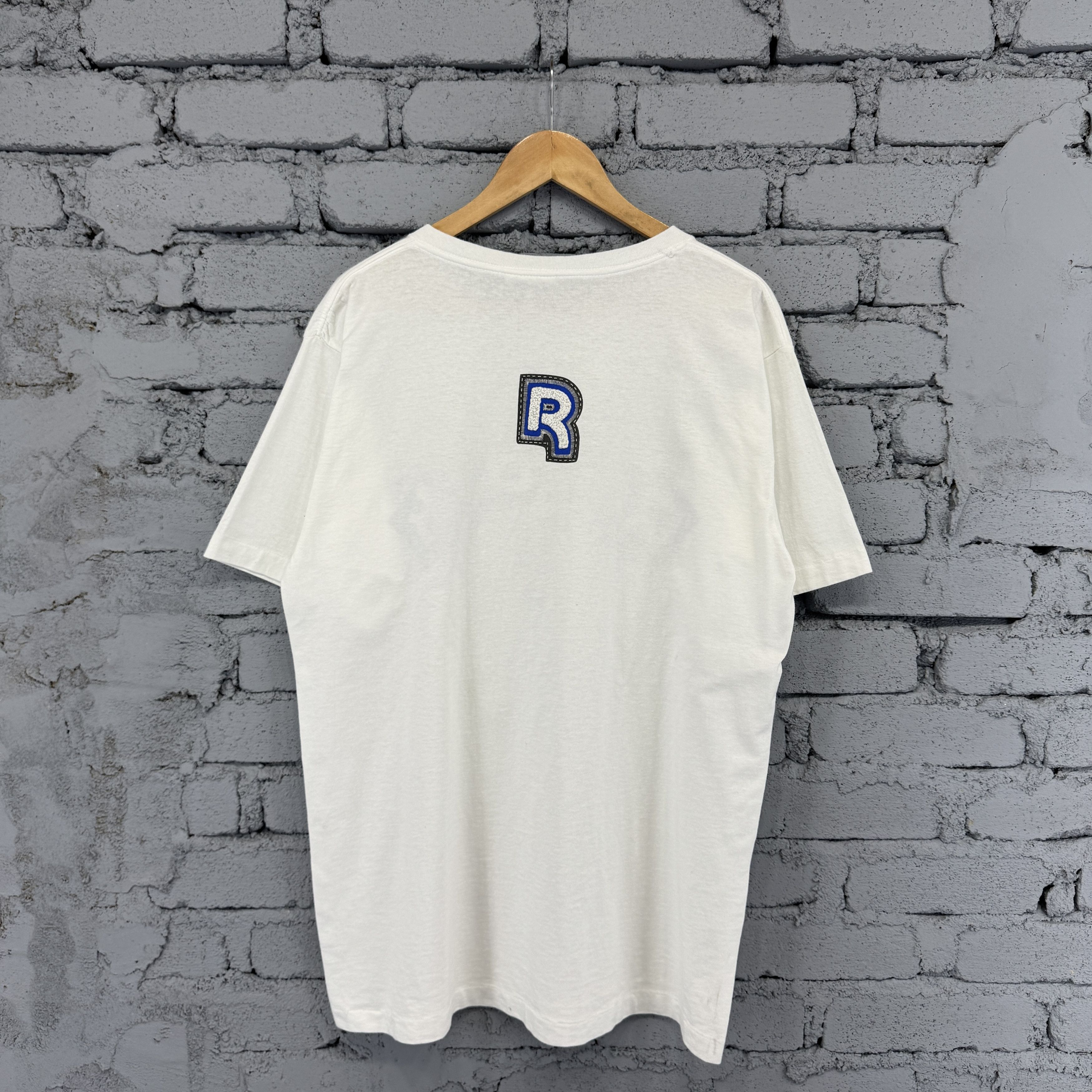 Vintage Vintage 90s Reebok Tshirt Blue Big logo Streetwear Size US L / EU 52-54 / 3 - 2 Thumbnail