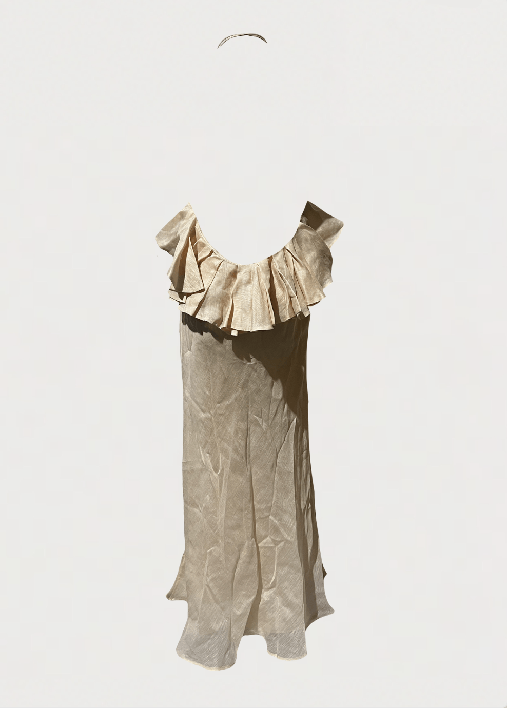 CRUSH RUFFLE HALTER MAXI DRESS