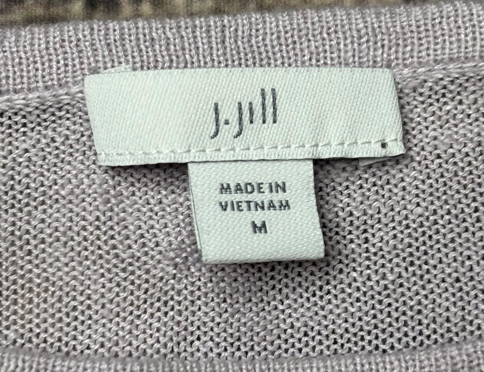 Other J Jill Top Womens Medium Linen Blend Lilac 3/4 Sleeve Size M / US 6-8 / IT 42-44 - 2 Thumbnail