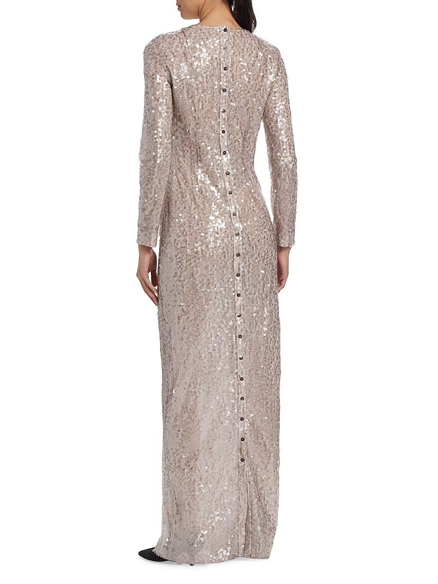 16Arlington o1mle1125 Lore Gown Polvere in Silver Size XS / US 0-2 / IT 36-38 - 3 Thumbnail