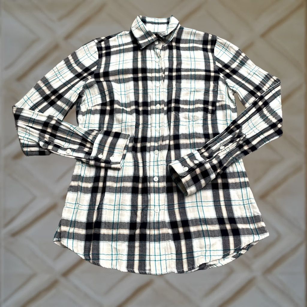J.Crew J.CREW Button-Down Shirt Womens XXS Multicolor Plaid Long Sleeve Cotton Casual Shirt Size XXS / US 00 / IT 34 - 1 Thumbnail