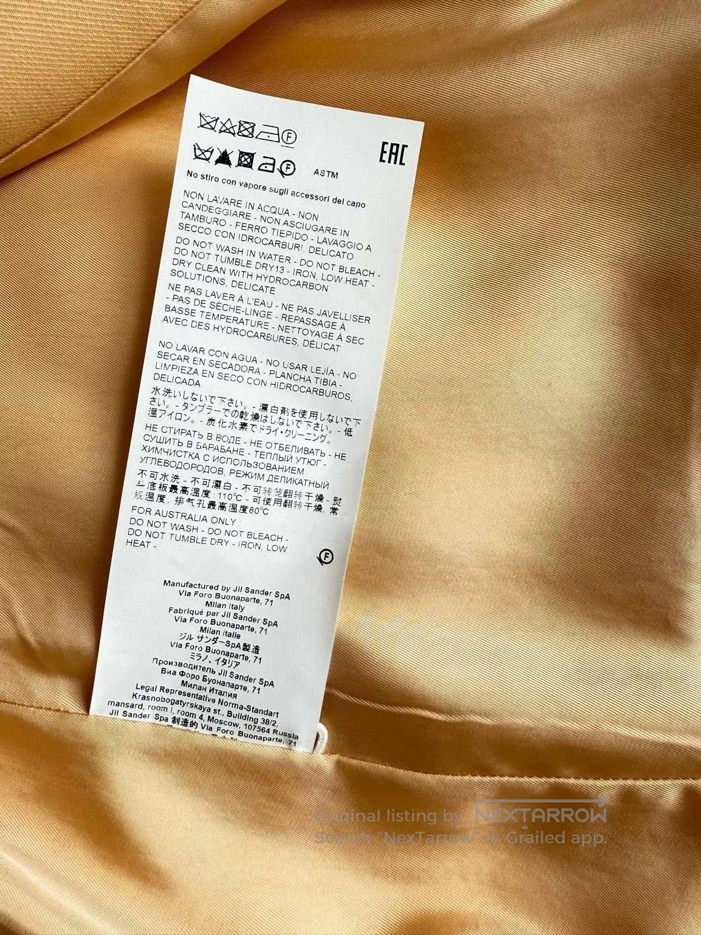 Jil Sander Jil Sander Classic Apricot Double. Size M / US 6-8 / IT 42-44 - 4 Thumbnail