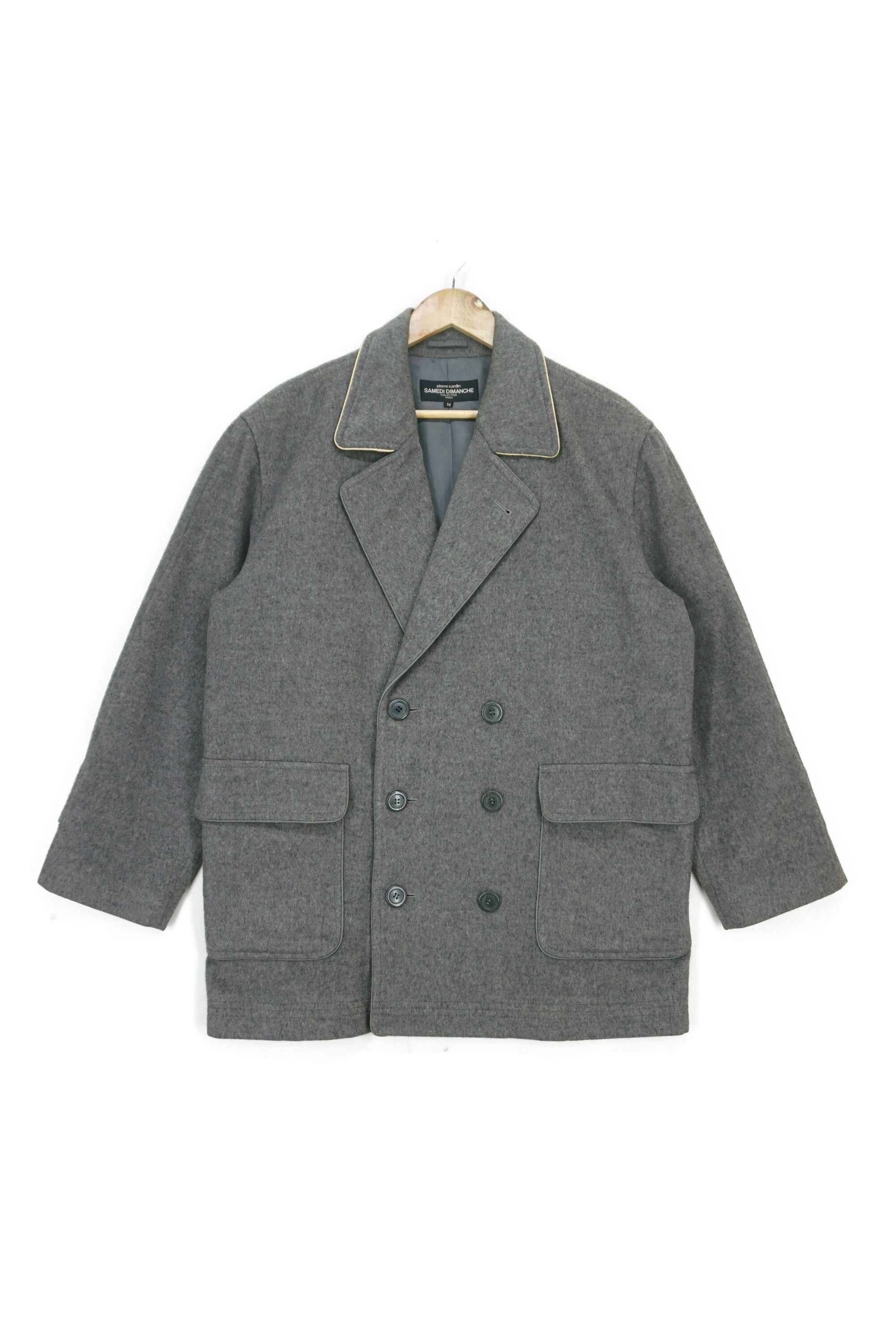 image of Pierre Cardin Samedi Dimanche Tyrol Alpaca Loden New Wool Coat Jacket in Grey, Men's (Size Medium)