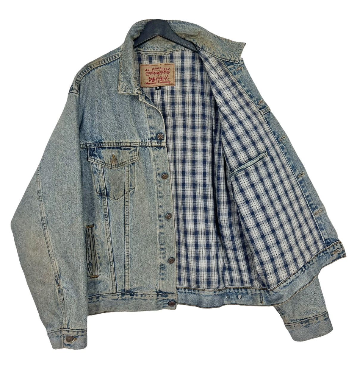 Levi's Vintage Clothing Vintage Levi’s Made in USA Plaid Lined Denim Jacket Size US M / EU 48-50 / 2 - 1 Thumbnail