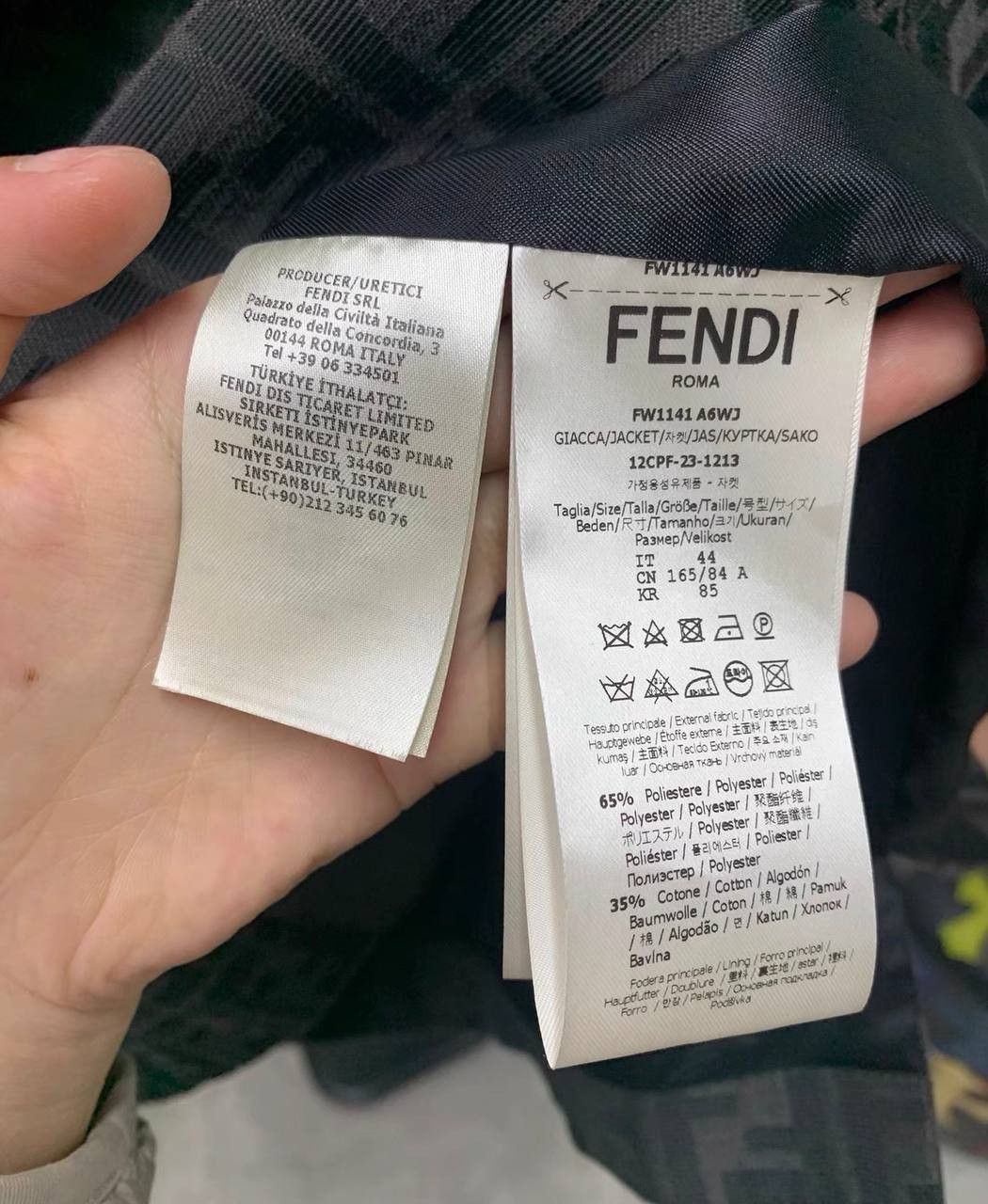 Fendi FENDI jacquard jacket with logo embroidered Size US S / EU 44-46 / 1 - 3 Thumbnail