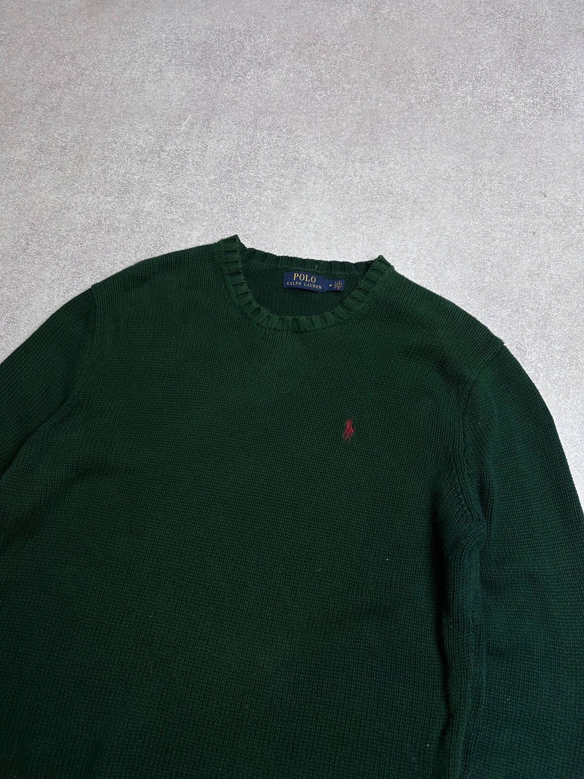 Polo Ralph Lauren Vintage Polo Ralph Lauren Irish Green Knit Sweater Rare M Size US M / EU 48-50 / 2 - 2 Thumbnail