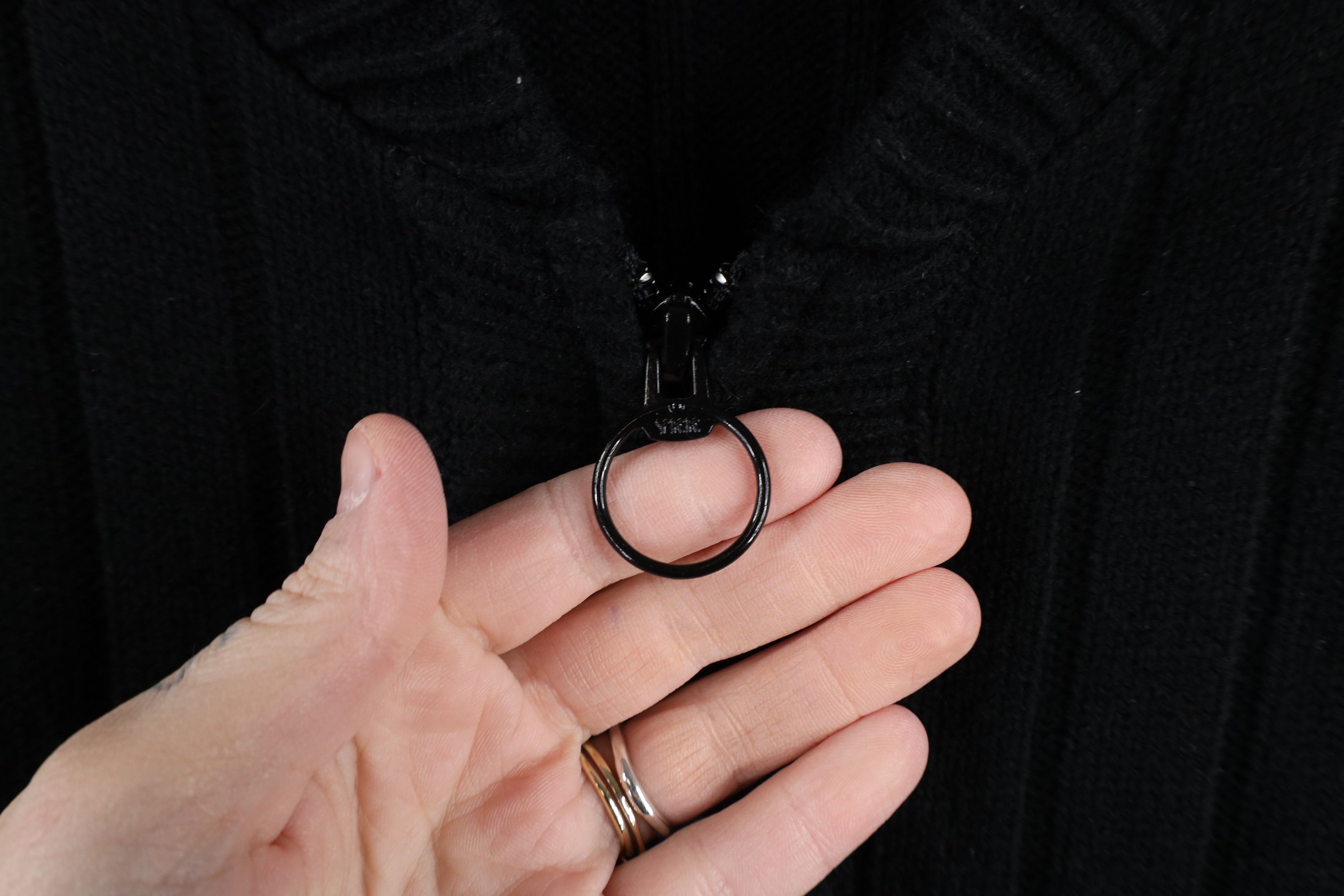 Vintage Vintage 90s Streetwear Ribbed Knit Full Zip Cardigan Sweater Size US L / EU 52-54 / 3 - 4 Thumbnail