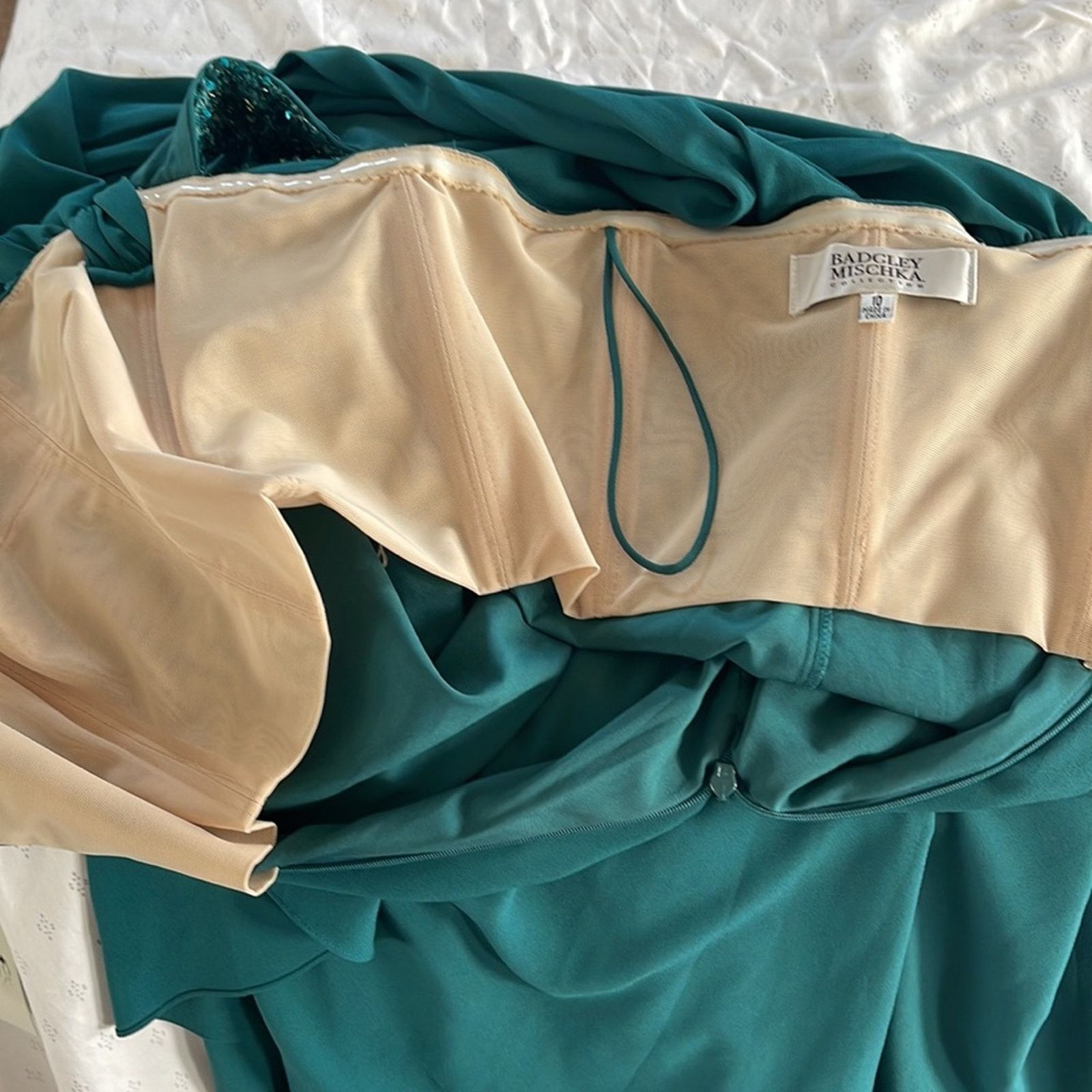 Badgley Mischka Badgley Mischka Collection Aqua Gown Maxi Dress Formal 10 Size L / US 10 / IT 46 - 5 Thumbnail