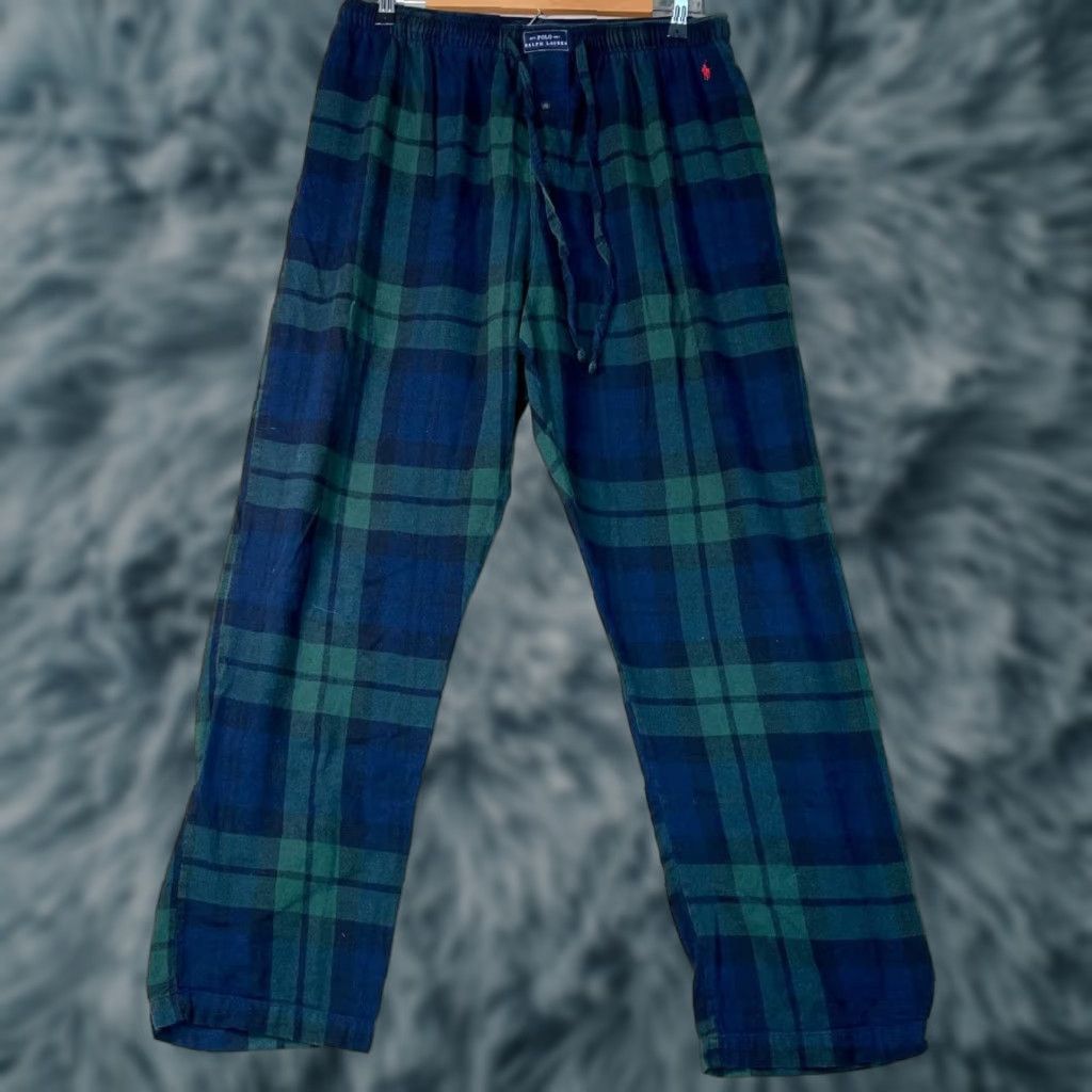 Polo Ralph Lauren Polo Ralph Lauren Flannel Pajama Lounge Pants Mens Plaid Sz Large Sleepwear Size US L / EU 52-54 / 3 - 1 Thumbnail