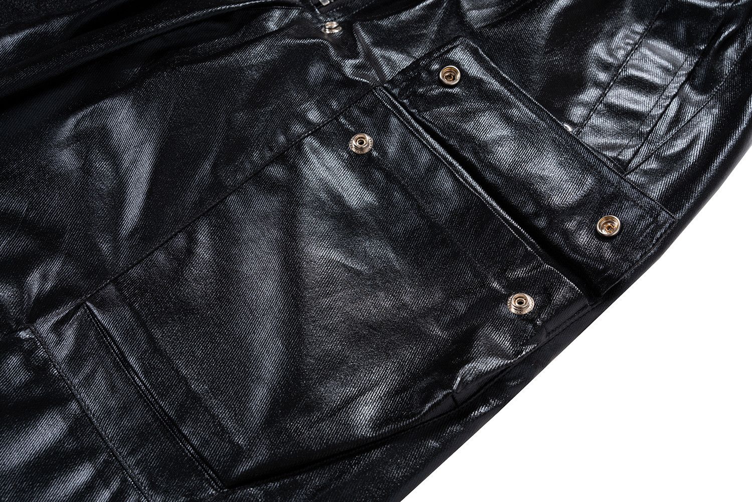 Japanese Brand × Leather Leather Pants Hombre Baggy Wide Leg Drawstring Size US 29 - 11 Thumbnail