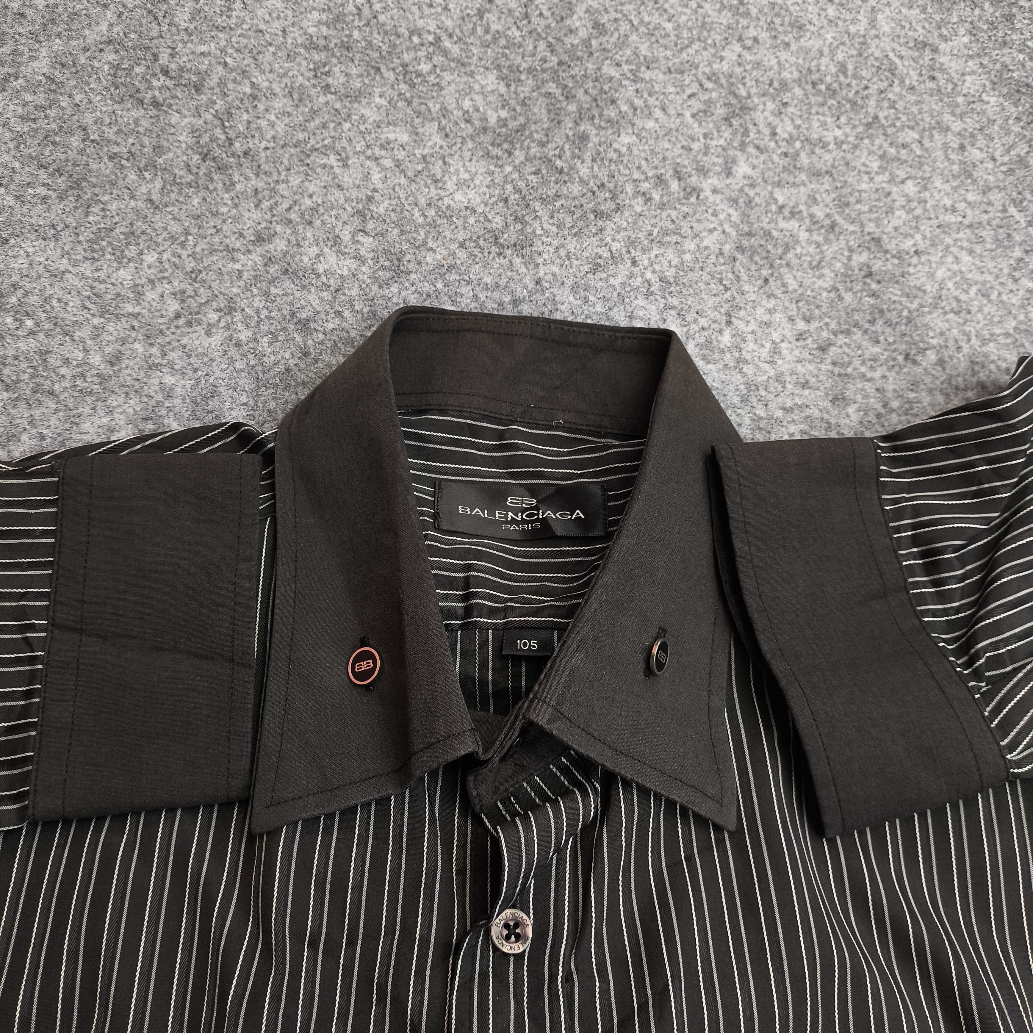 Balenciaga 90s Balenciaga striped shirt button up Size US XL / EU 56 / 4 - 8 Thumbnail