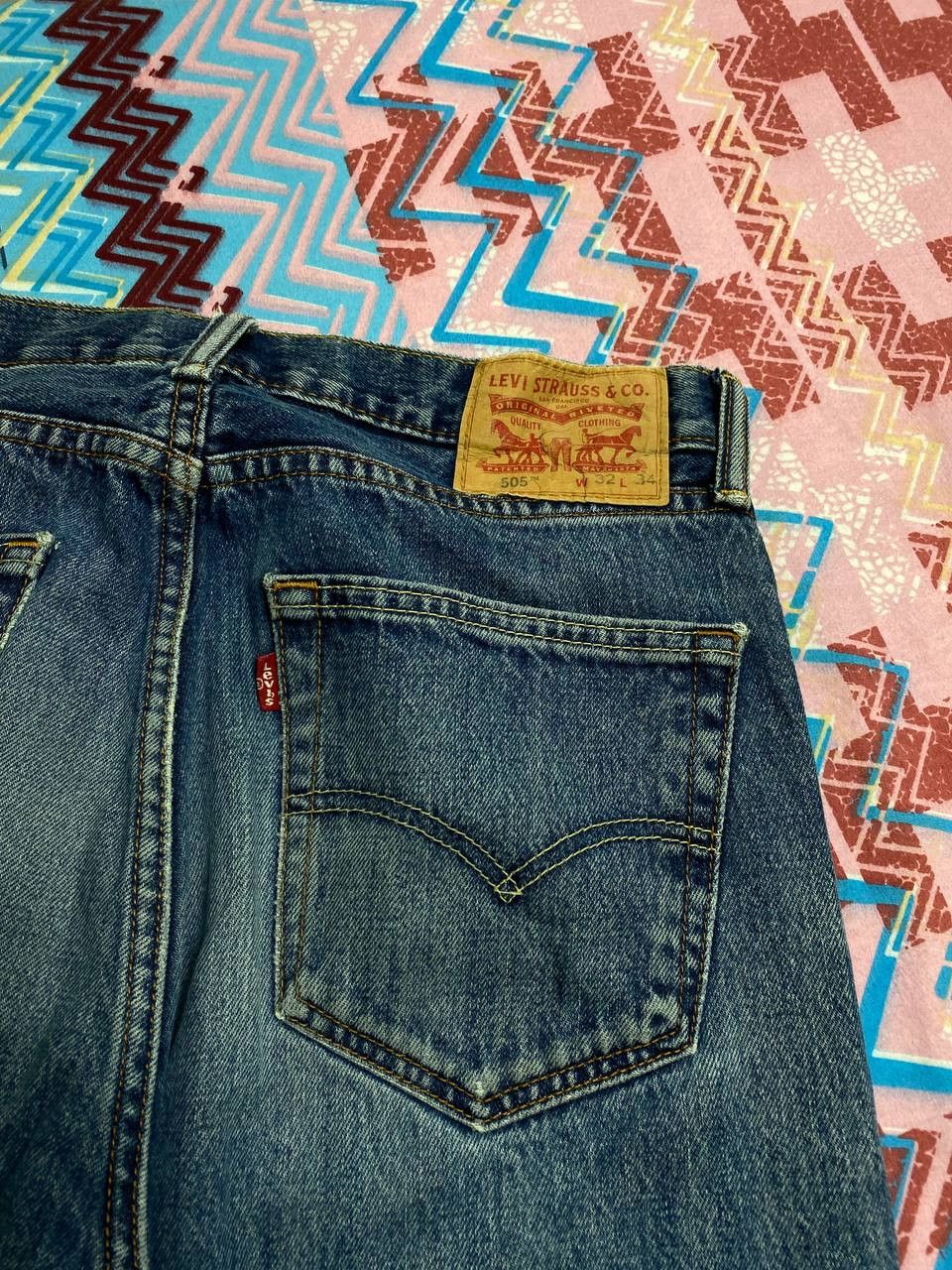 Levi's Crazy vintage y2k Levi’s 505 faded washed denim jeans skater Size US 32 / EU 48 - 13 Thumbnail