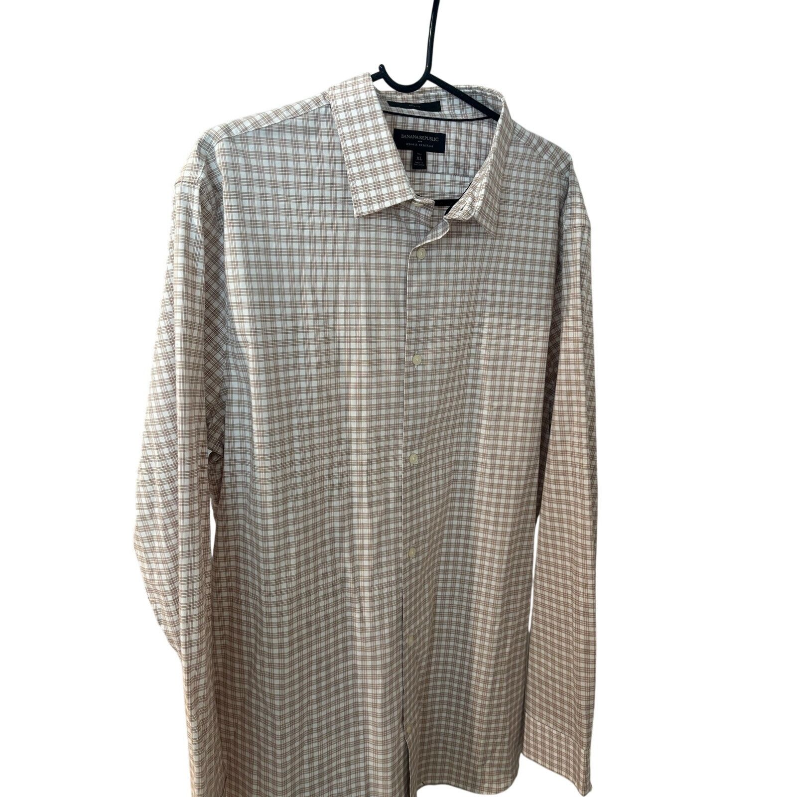 Banana Republic Banana Republic Slim Fit Wrinkle Resistant Dress Shirt XL Size US XL / EU 56 / 4 - 15 Thumbnail