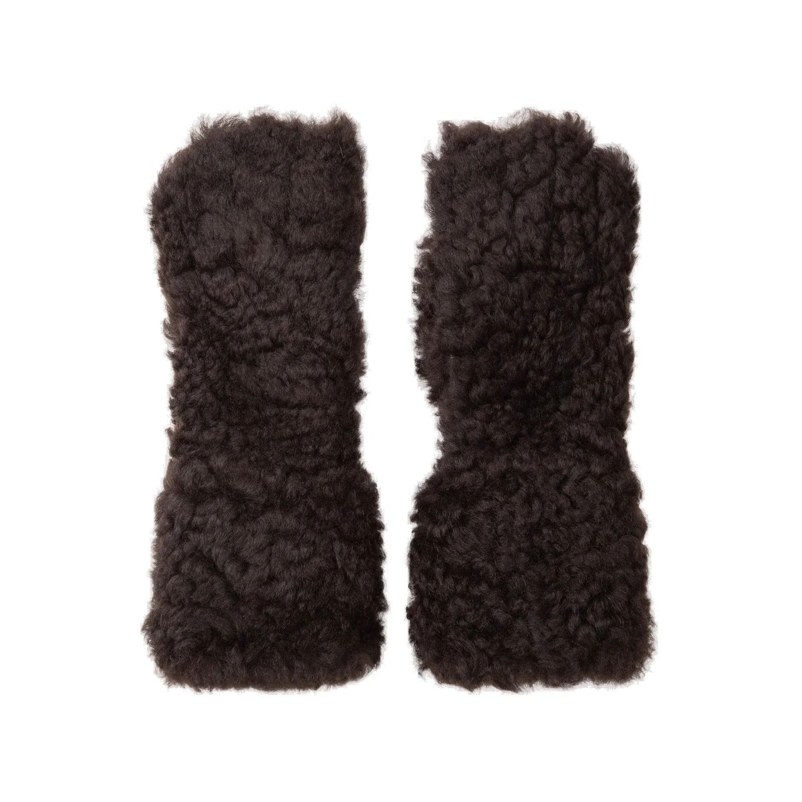 Bottega Veneta o1loc1c0824 Size: 9 / 652238 Gloves Teddy Shearling in Black Size ONE SIZE - 2 Thumbnail