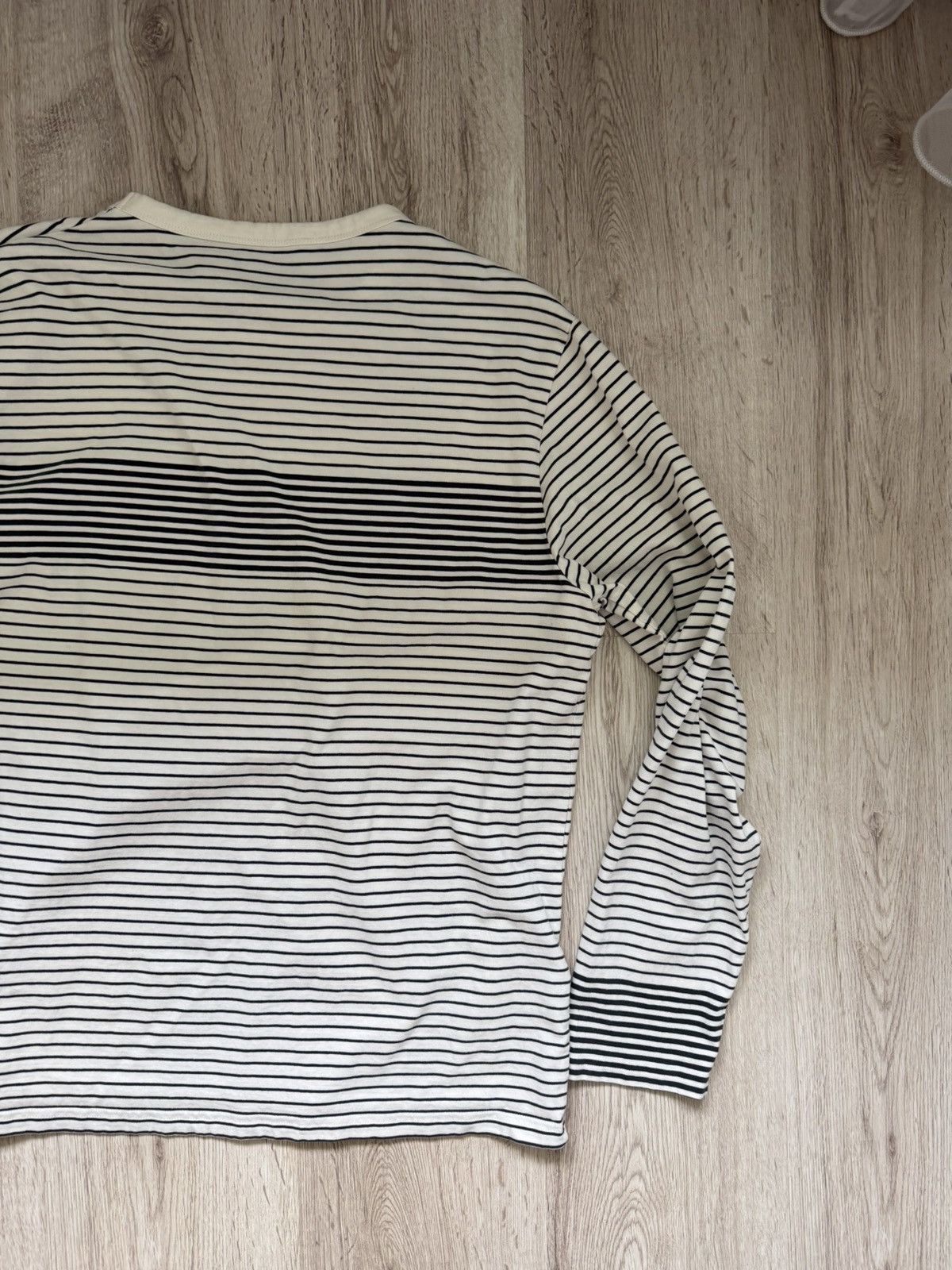 Mr P. Mr P Striped Long Sleeve T-Shirt XL White Blue MR PORTER Size US XL / EU 56 / 4 - 20 Thumbnail