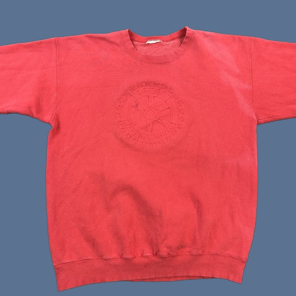 Vintage VINTAGE Rotary International Sweatshirt Mens Large Red Embossed Logo Pullover - Shirt - Red - 90s Retro Sports Outdoor Mens L Size US L / EU 52-54 / 3 - 1 Thumbnail