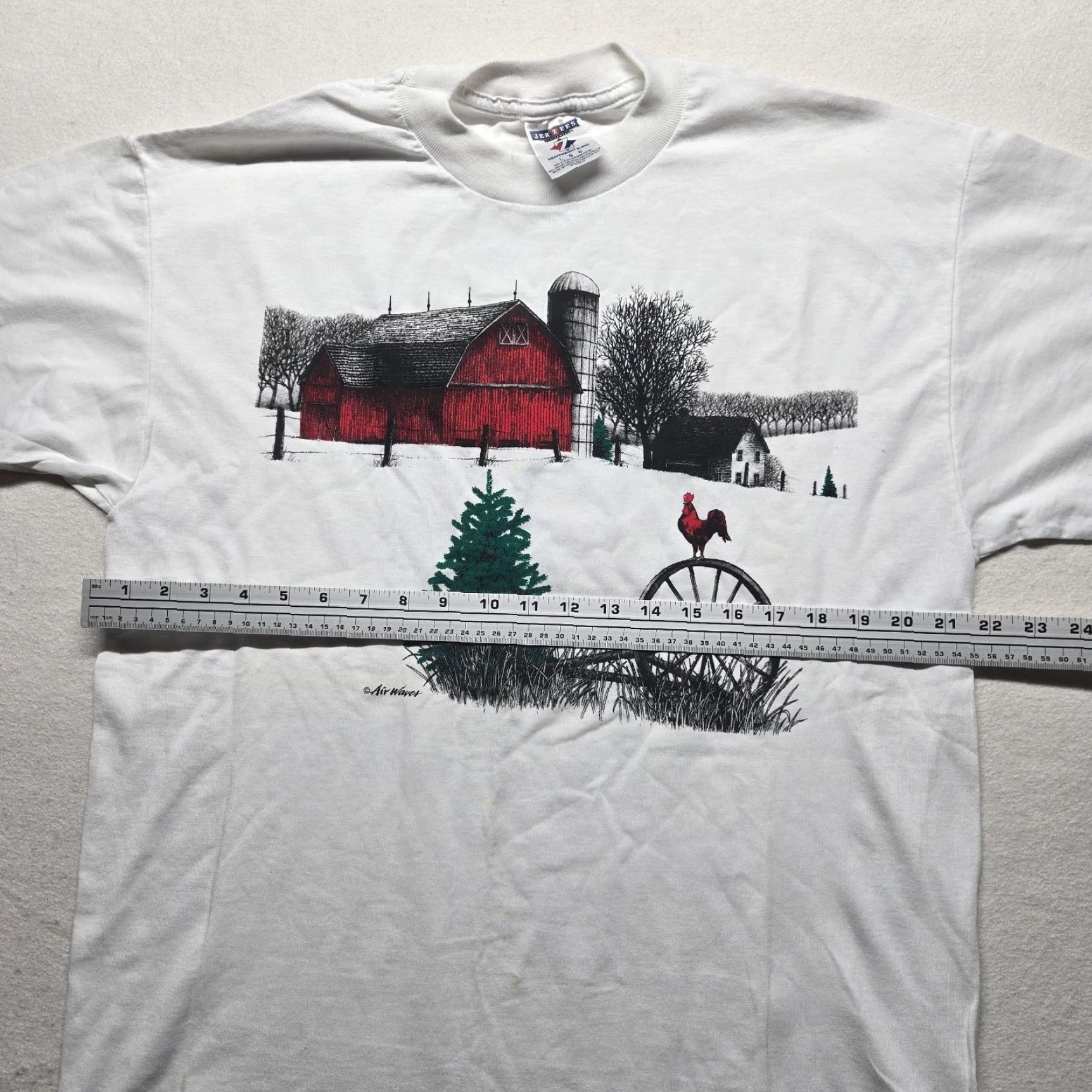 Jerzees VINTAGE Jerzees Shirt Adult L White 90s Nature Outdoor USA 1990s T-Shirt Mens L Size US L / EU 52-54 / 3 - 4 Thumbnail