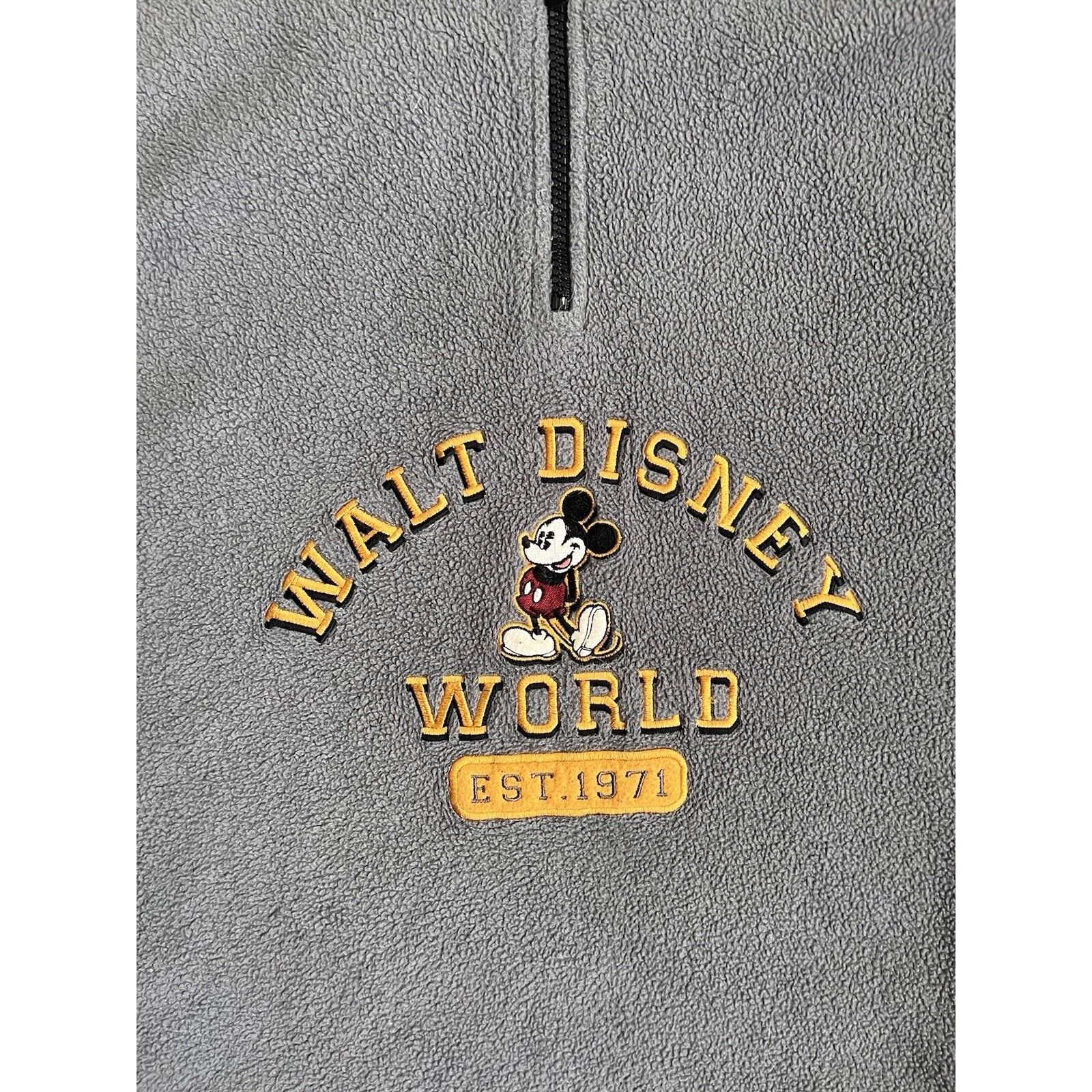 Mickey Mouse VINTAGE WALT DISNEY WORLD MICKEY MOUSE QUARTER ZIP PULLOVER Size US L / EU 52-54 / 3 - 3 Thumbnail